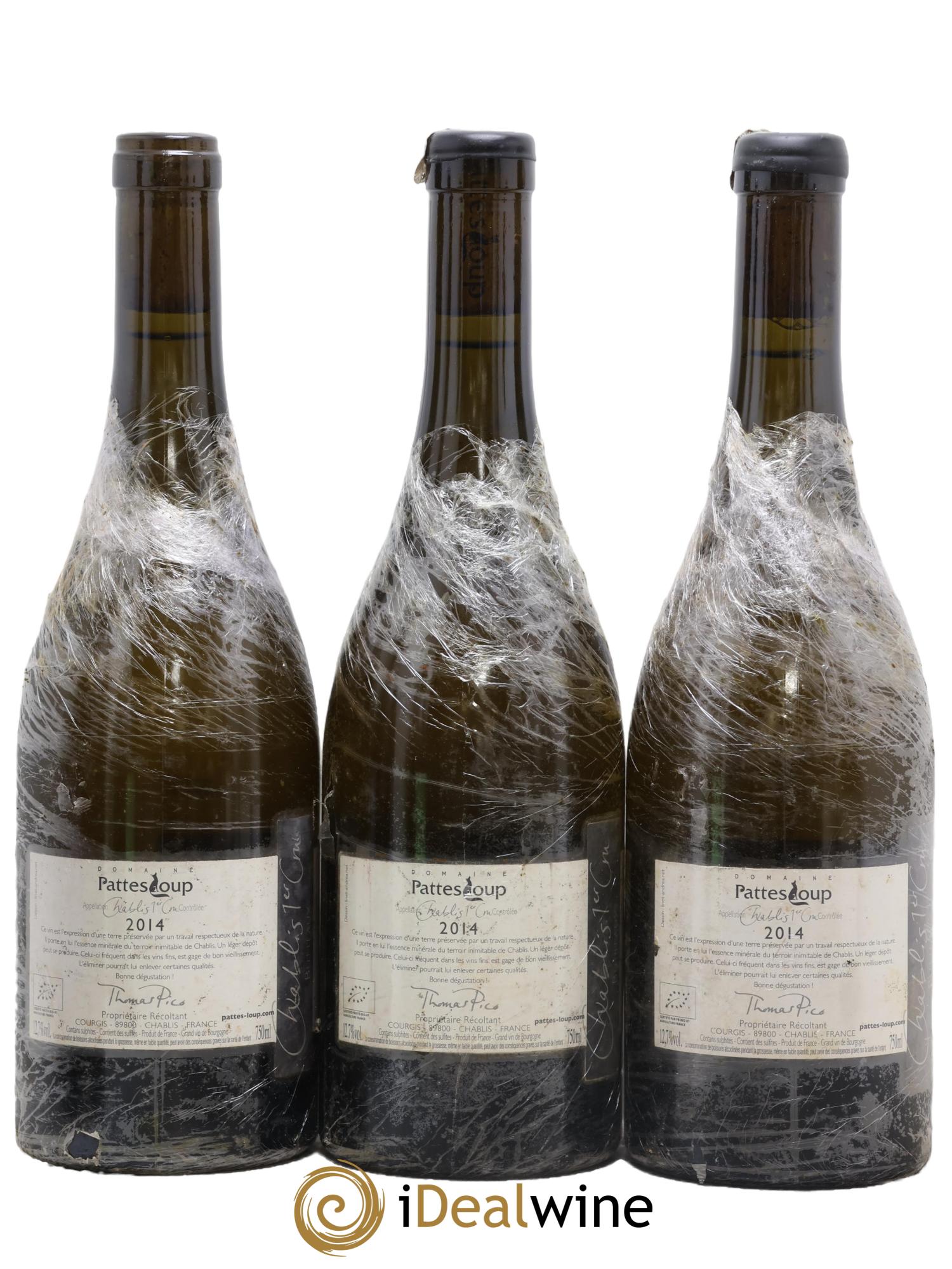 Chablis 1er Cru Butteaux Pattes Loup (Domaine) 2014 - Posten von 3 Flaschen - 1