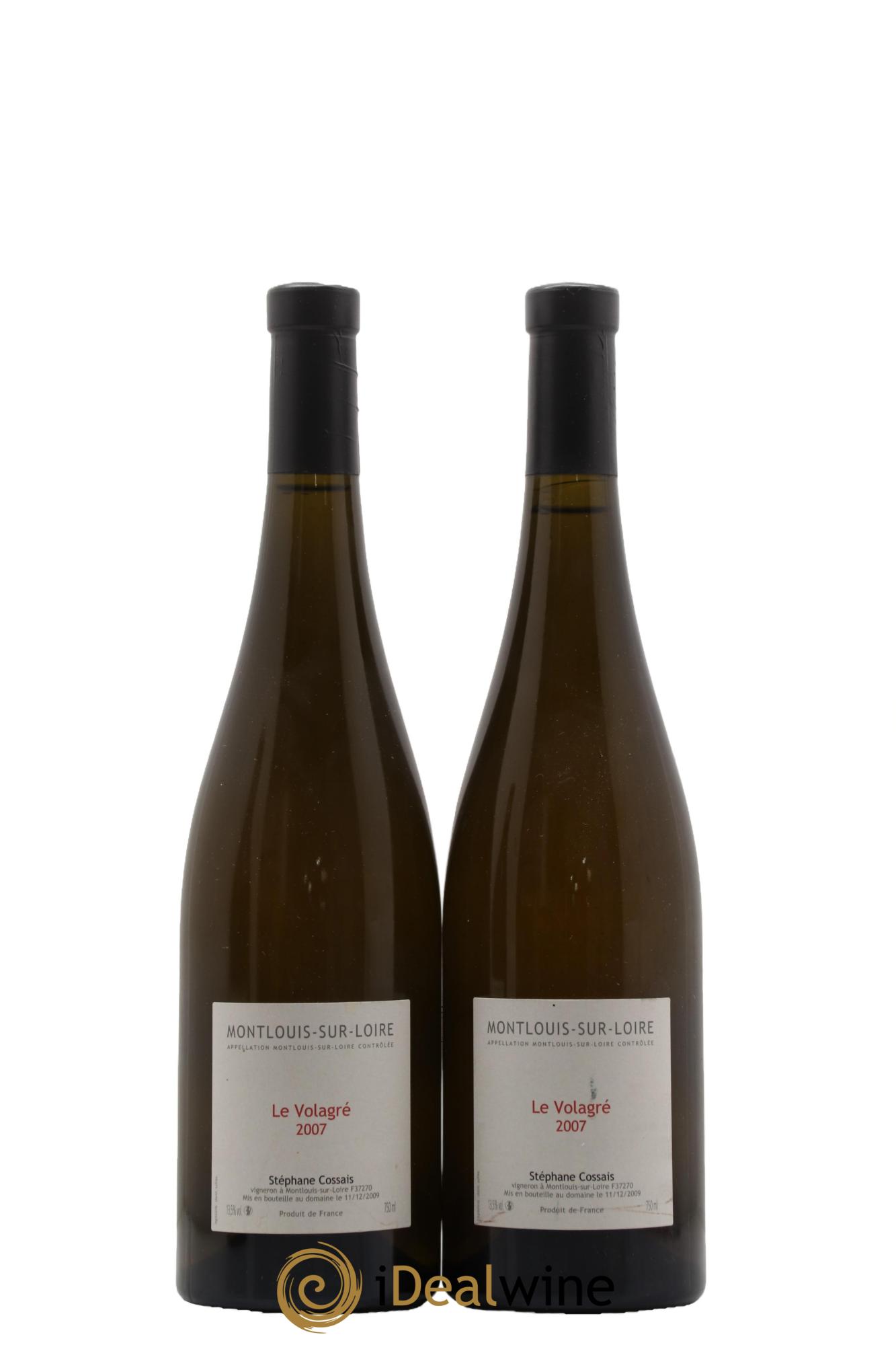 Montlouis-sur-Loire Le Volagré Stéphane Cossais 2007 - Lot de 2 bouteilles - 0