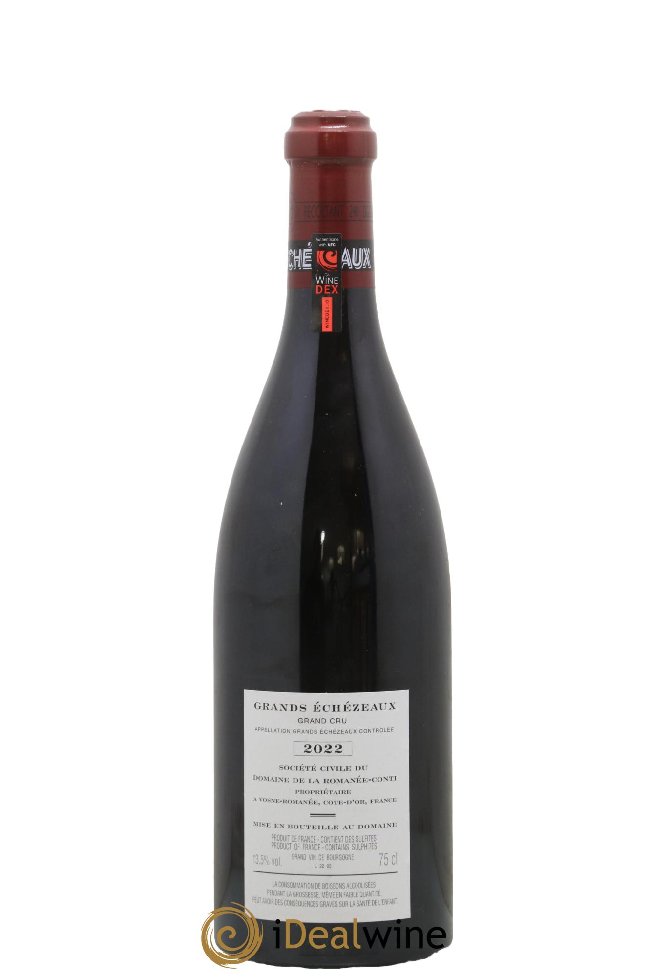 Grands-Echezeaux Grand Cru Domaine de la Romanée-Conti 2022 - Lot de 1 bouteille - 1
