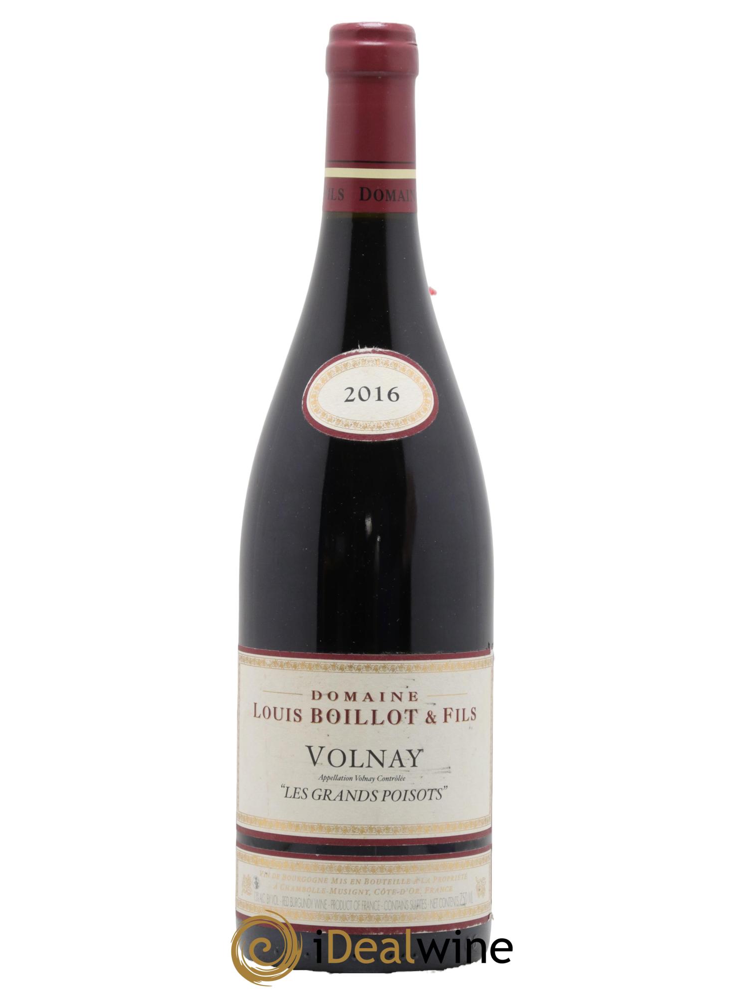Volnay Les Grands Poisots Lucien Boillot et Fils 2016 - Lot de 1 bouteille - 0
