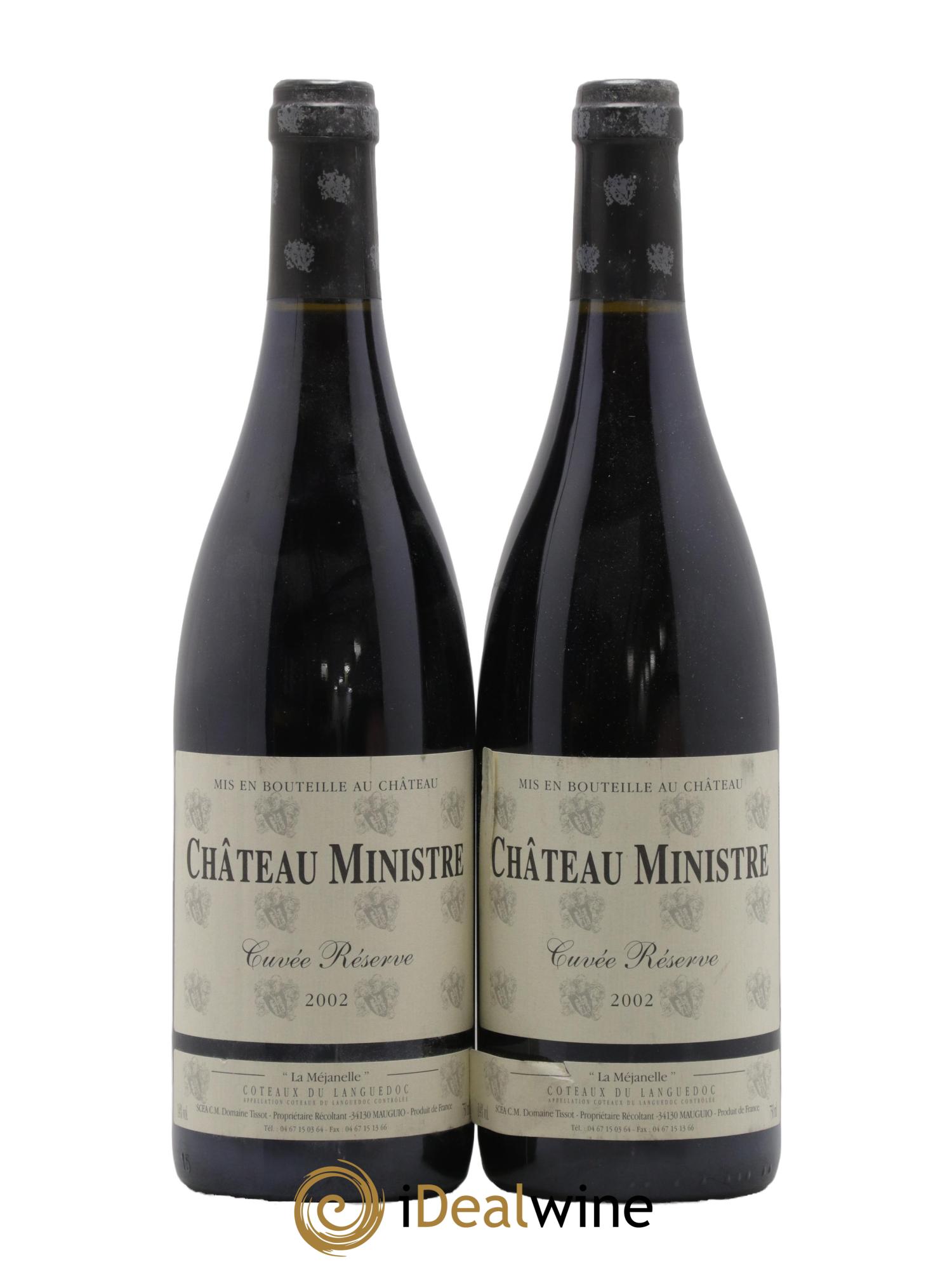 Languedoc La Méjanelle Cuvee Reserve Chateau Ministre 2002 - Lot de 2 bouteilles - 0