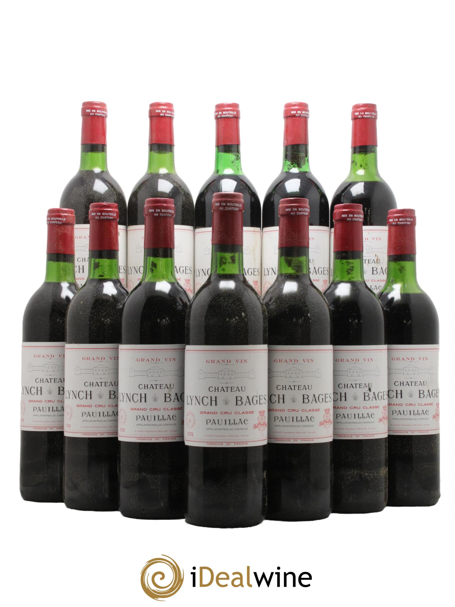 Château Lynch Bages 5ème Grand Cru Classé 1978 - Lot de 12 bouteilles - 0