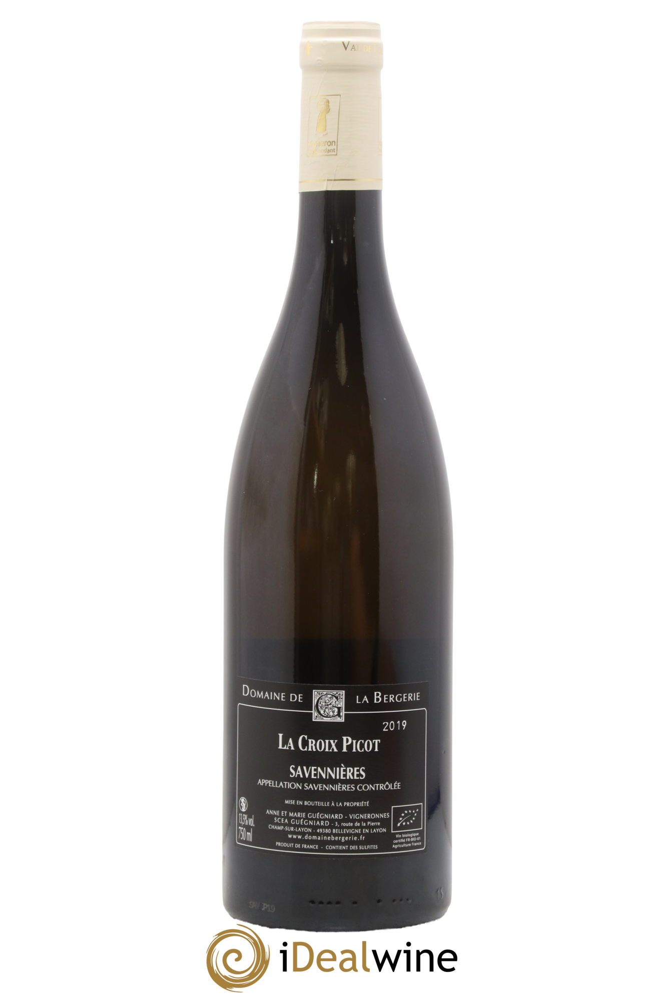 Savennières La Croix Picot Domaine De La Bergerie 2019 - Lot de 1 bouteille - 1