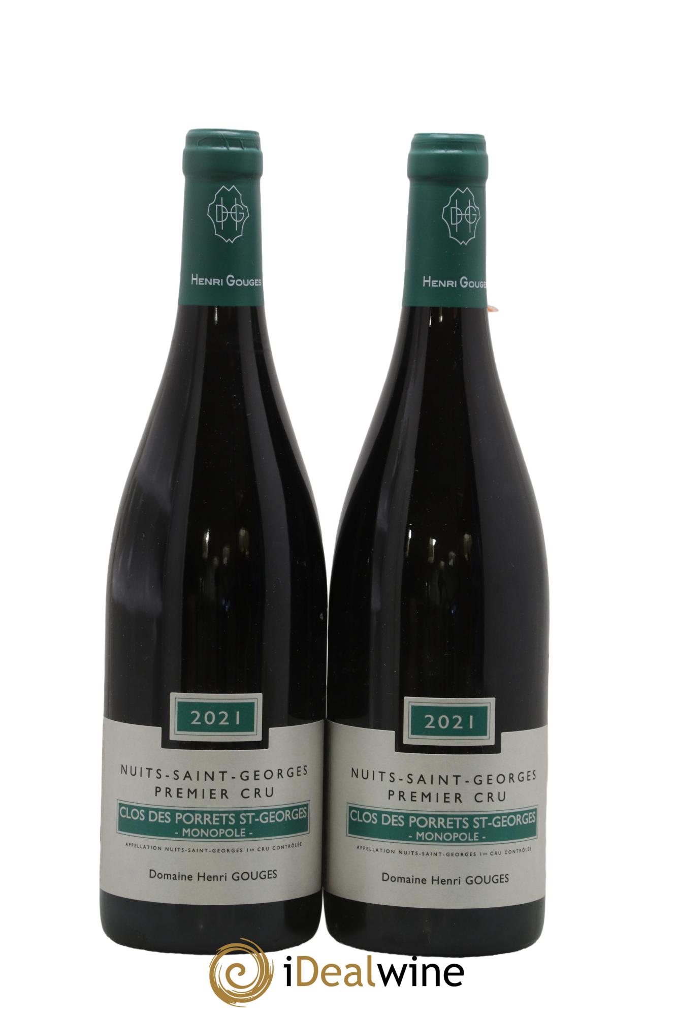 Nuits-Saint-Georges 1er Cru Clos des Porrets St Georges Henri Gouges 2021 - Lot de 2 bouteilles - 0