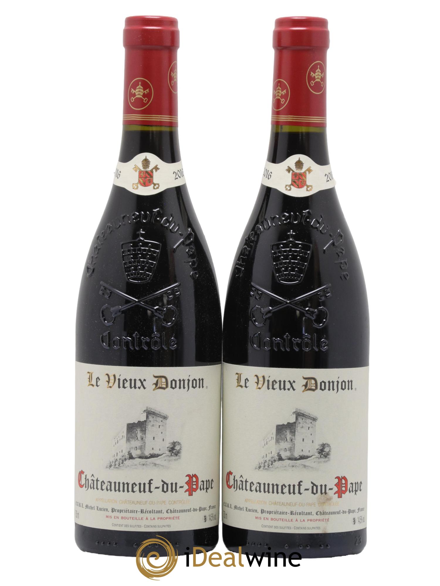 Châteauneuf-du-Pape Le Vieux Donjon Michel Lucien 2016 - Lot de 2 bouteilles - 0