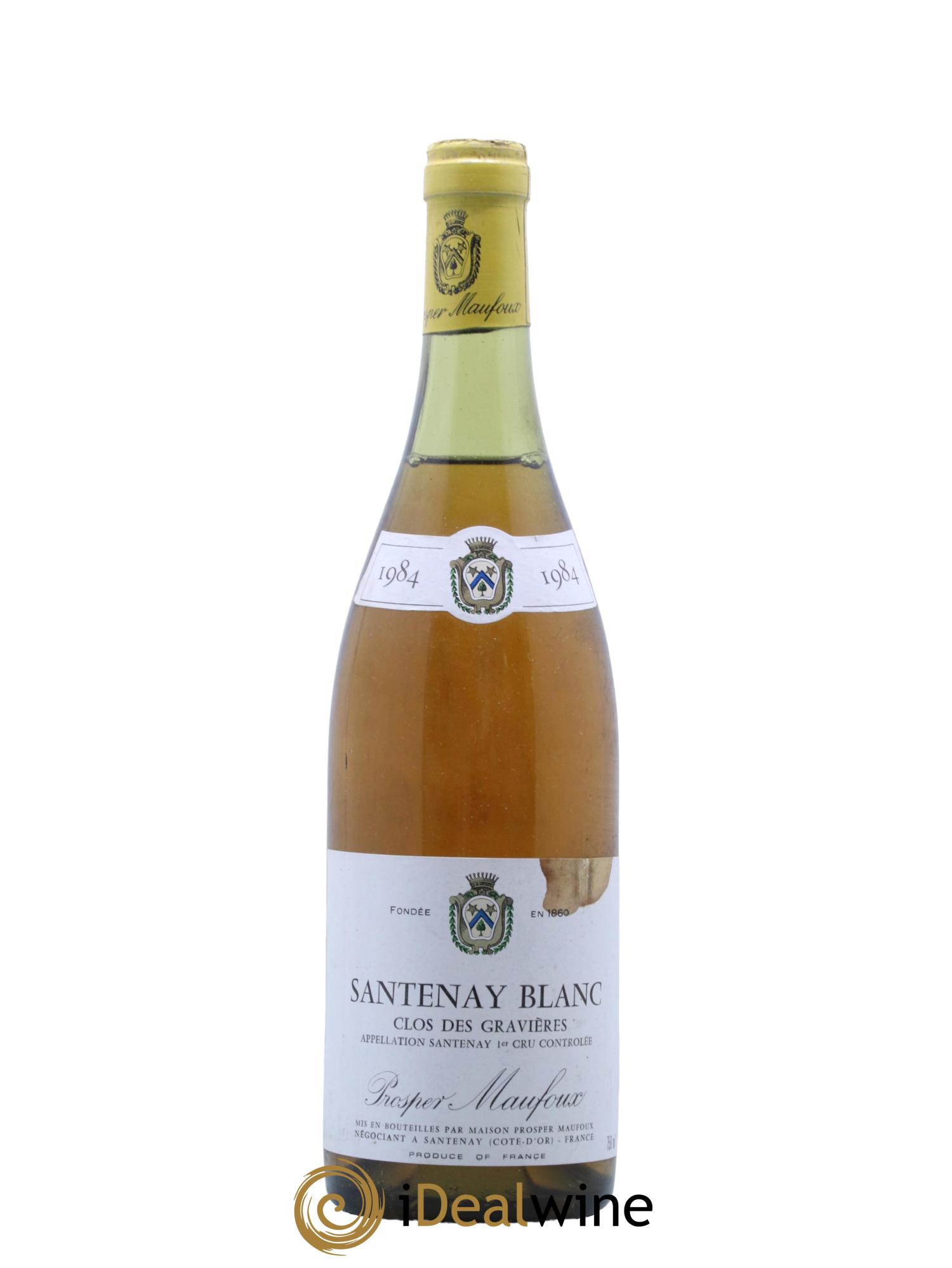 Santenay Clos Des Gravieres Domaine Prosper Maufoux 1984 - Lot de 1 bouteille - 0