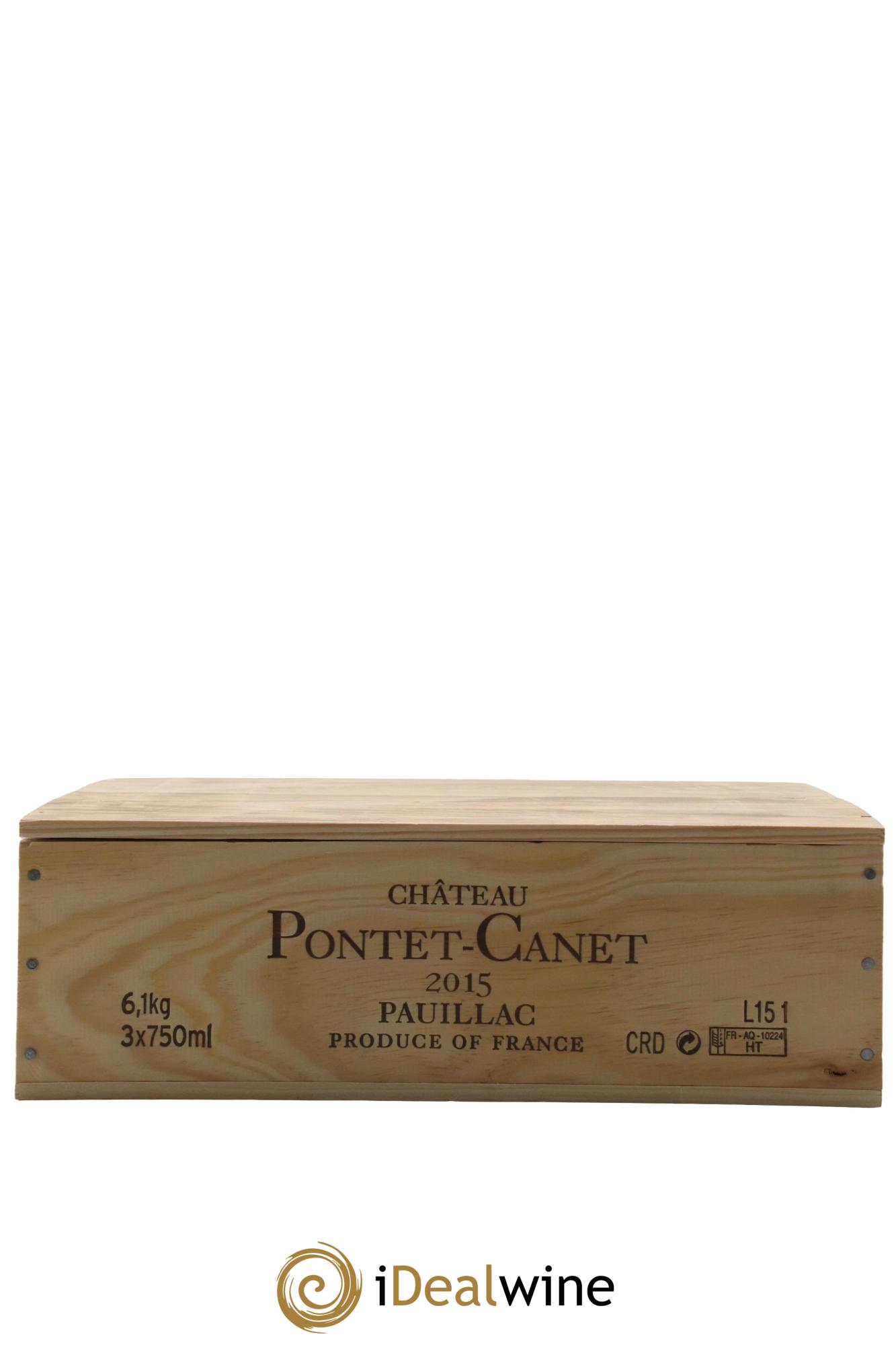 Château Pontet Canet 5ème Grand Cru Classé 2015 - Posten von 3 Flaschen - 1