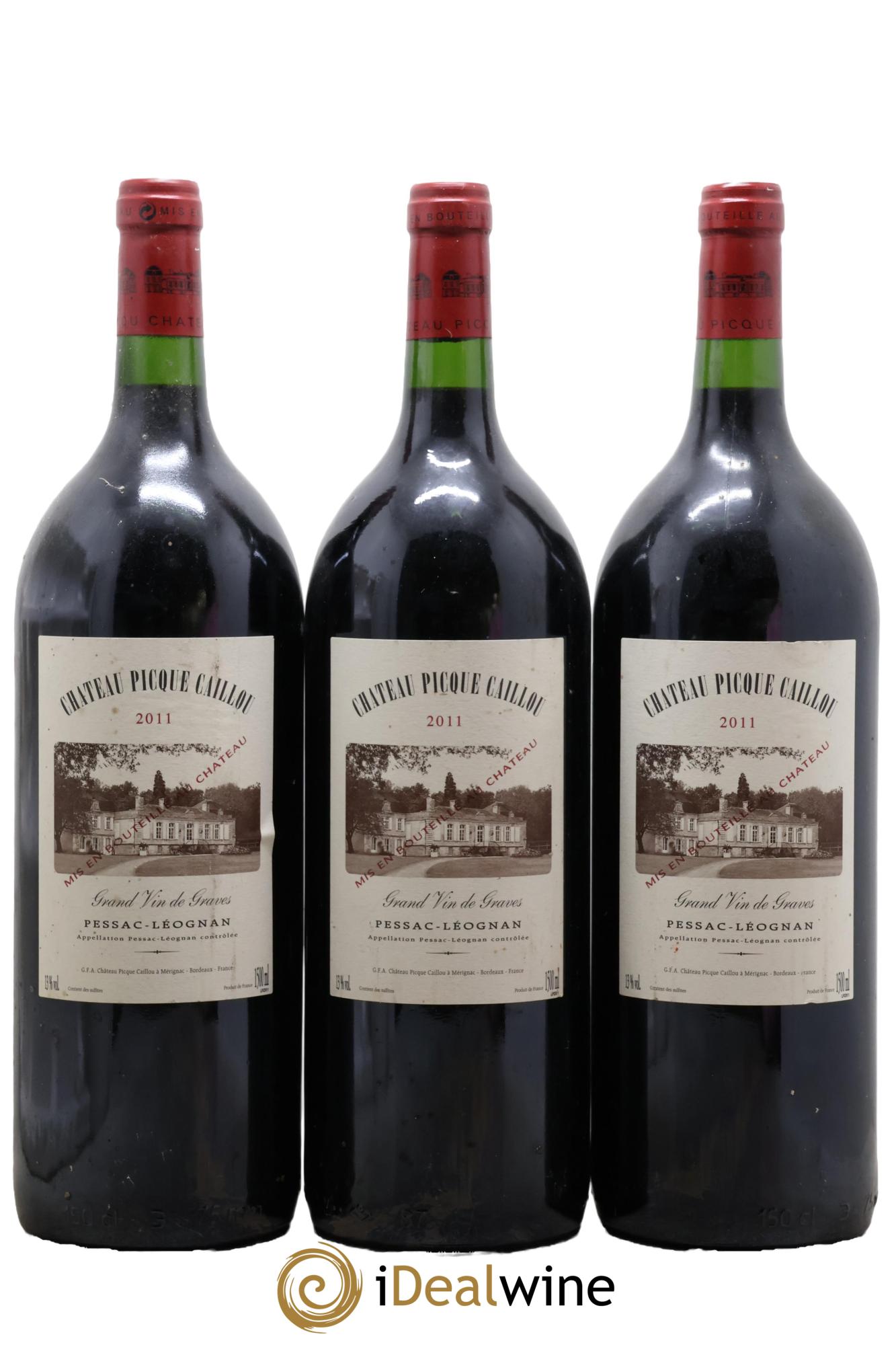 Château Picque Caillou 2011 - Posten von 3 Magnum - 0