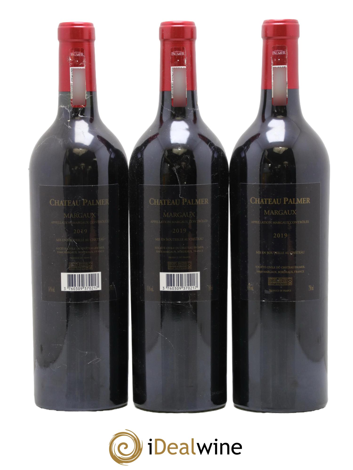 Château Palmer 3ème Grand Cru Classé 2019 - Lot of 3 bottles - 1