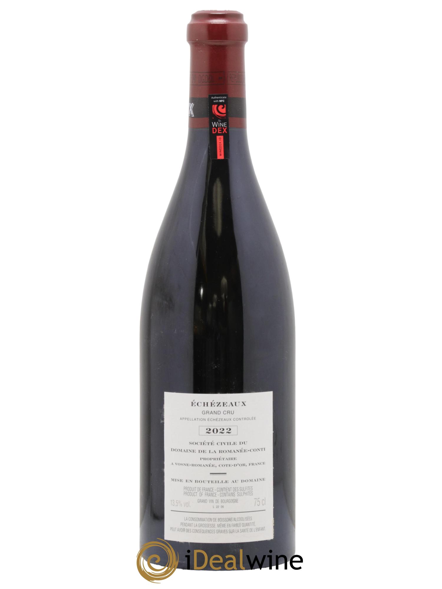 Echezeaux Grand Cru Domaine de la Romanée-Conti 2022 - Posten von 1 Flasche - 1