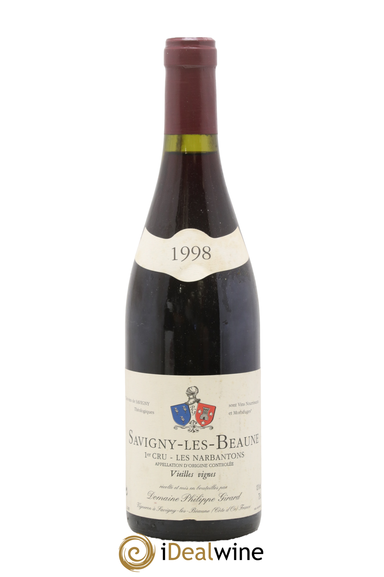 Savigny-lès-Beaune 1er Cru Narbantons Vielles Vignes Phillippe Girard 1998 - Lot de 1 bouteille - 0