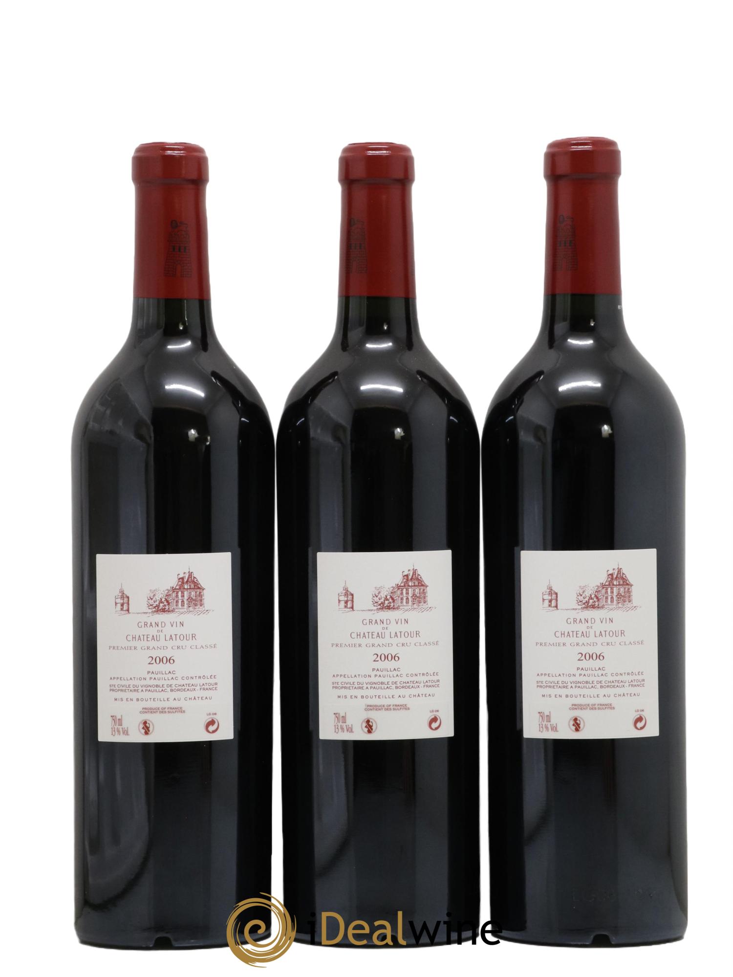Château Latour 1er Grand Cru Classé 2006 - Lotto di 3 bottiglie - 1