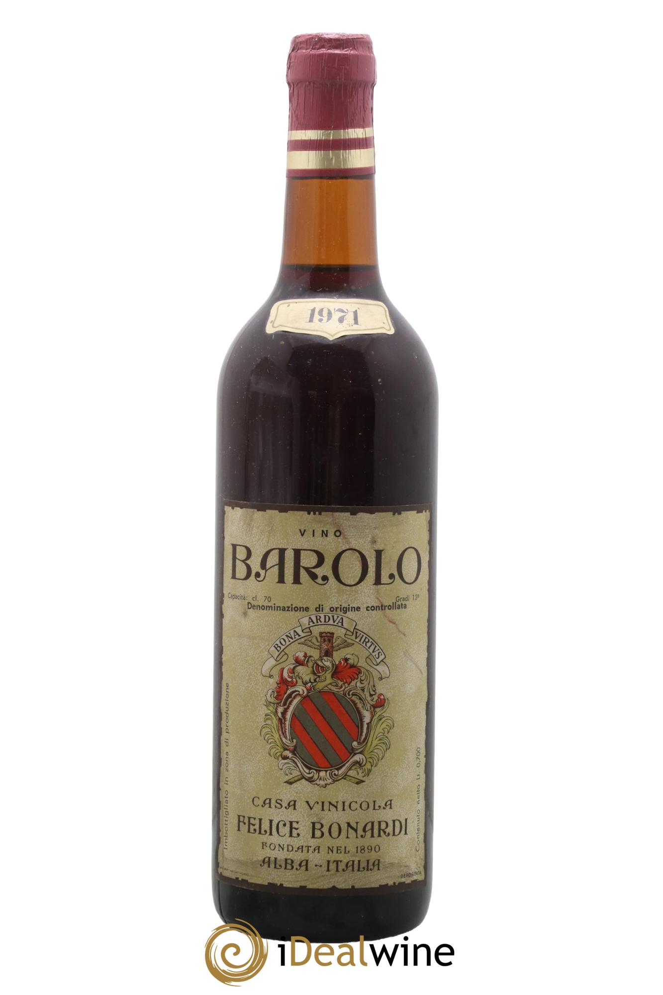 Barolo DOCG Felice Bonardi 1971 - Lot of 1 bottle - 0