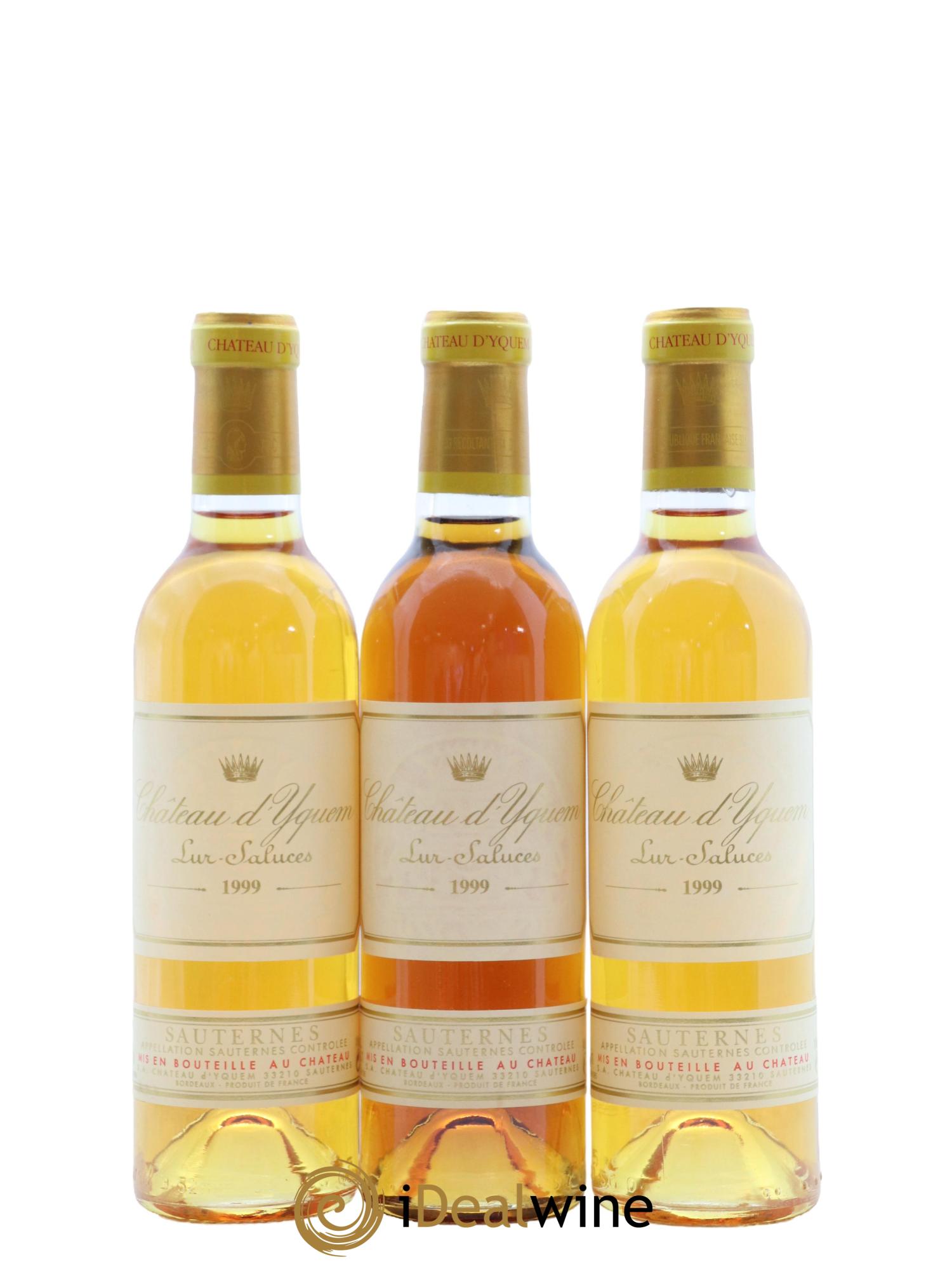 Château d' Yquem 1er Cru Classé Supérieur 1999 - Posten von 3 Demi-Flaschen - 0