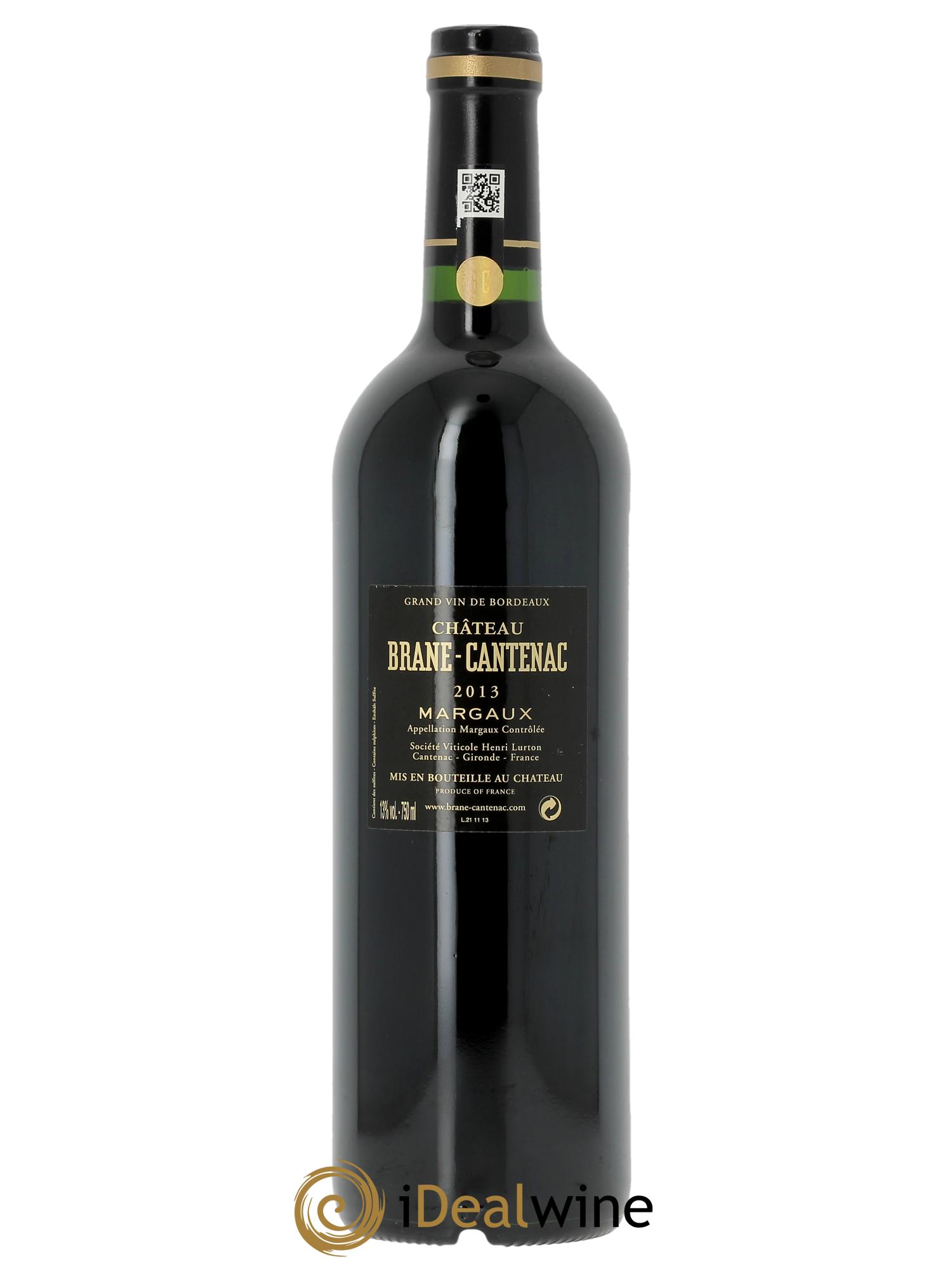 Château Brane Cantenac 2ème Grand Cru Classé (CBO à partir de 12 bts) 2013 - Lot de 1 bouteille - 1