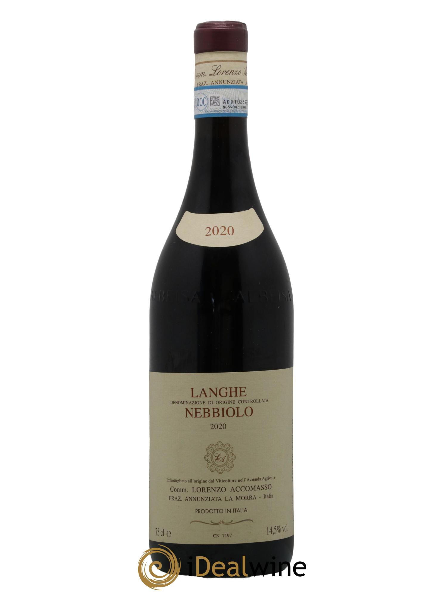 Langhe DOC Nebbiolo Lorenzo Accomasso 2020 - Lot de 1 bouteille - 0