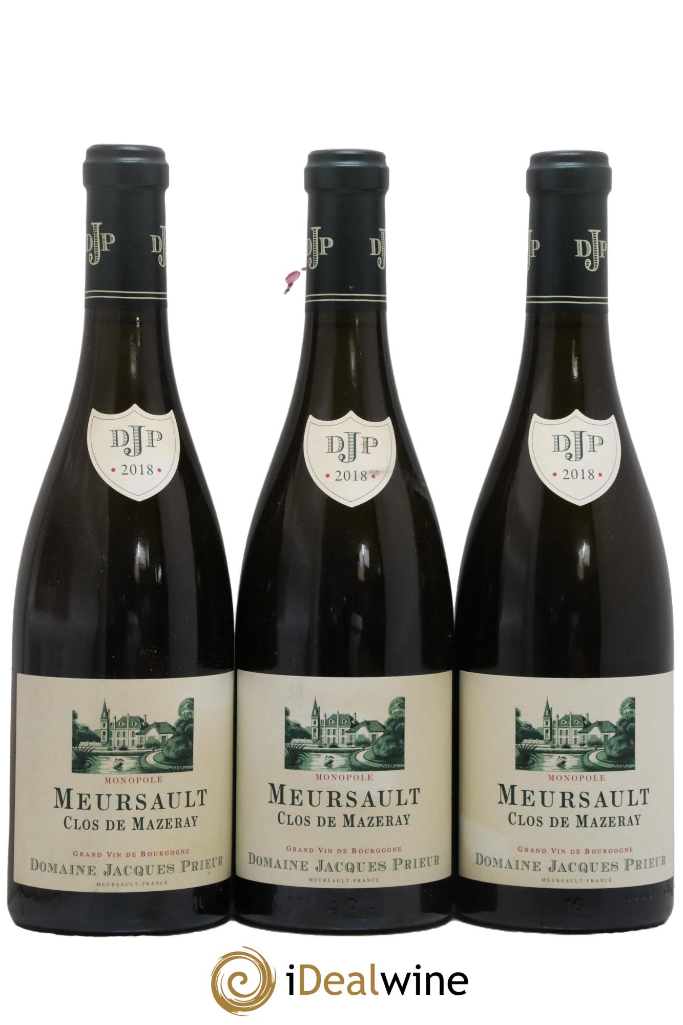 Meursault Clos de Mazeray Monopole Jacques Prieur (Domaine) 2018 - Lot of 3 bottles - 0