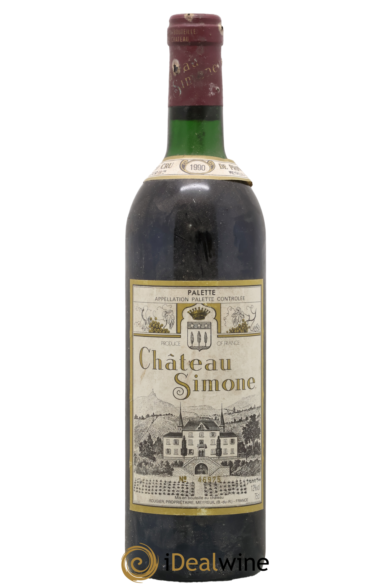 Palette Château Simone Famille Rougier 1990 - Lot de 1 bouteille - 0