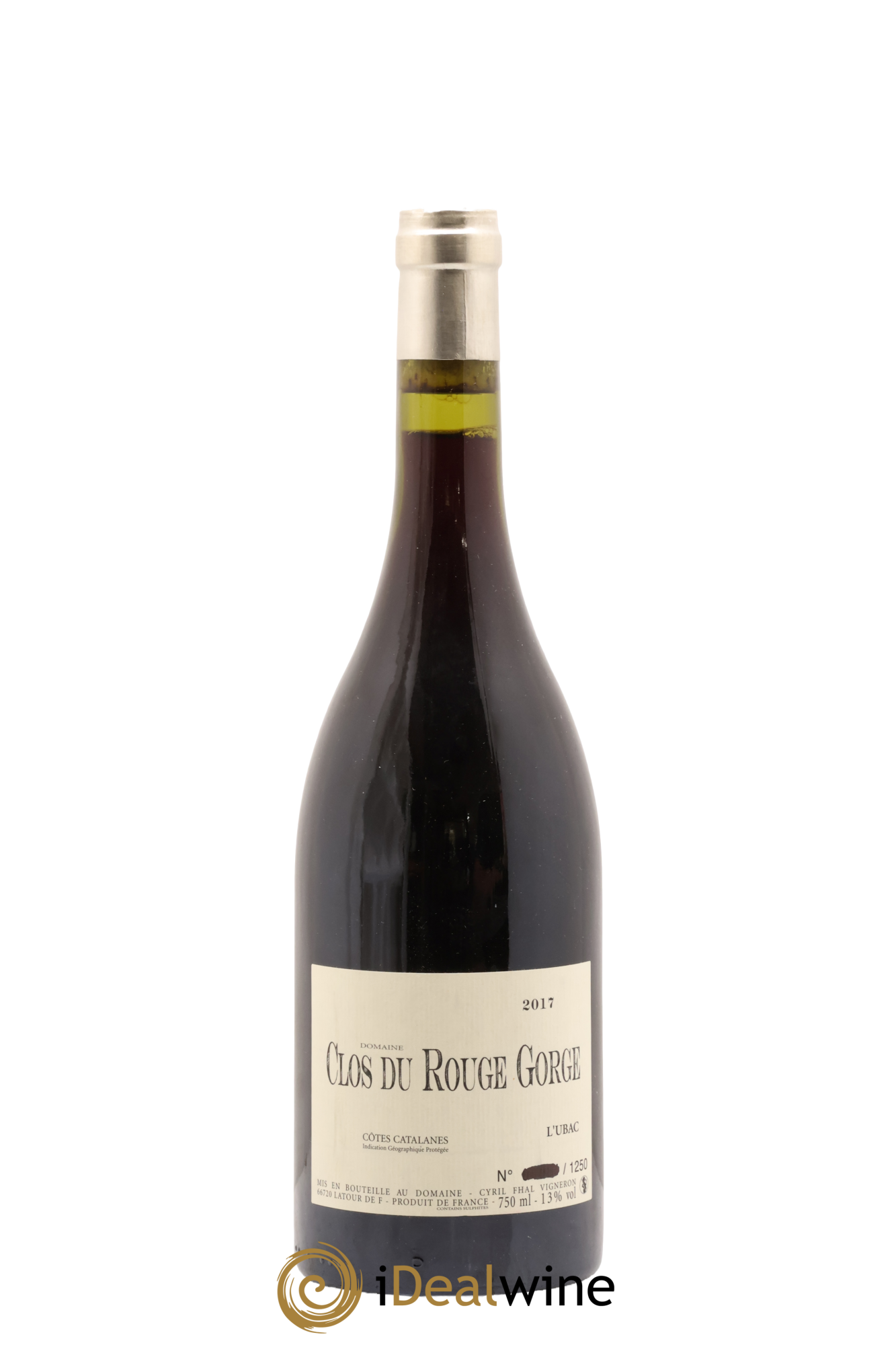 Côtes Catalanes Clos du Rouge Gorge L'Ubac Cyril Fhal 2017 - Lot of 1 bottle - 0