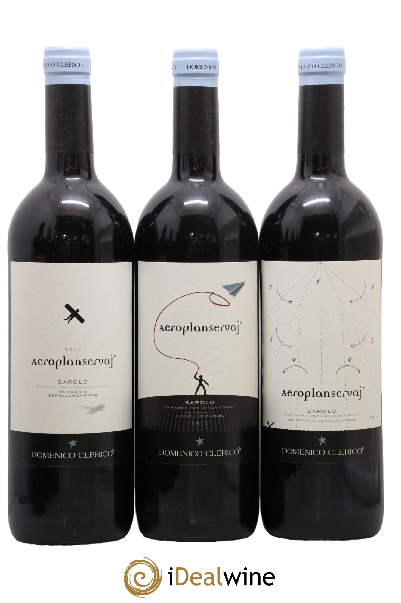 Caisse Bois Barolo DOCG Aeroplanservaj Domenico Clerico 2015 - Lot de 6 bouteilles - 1