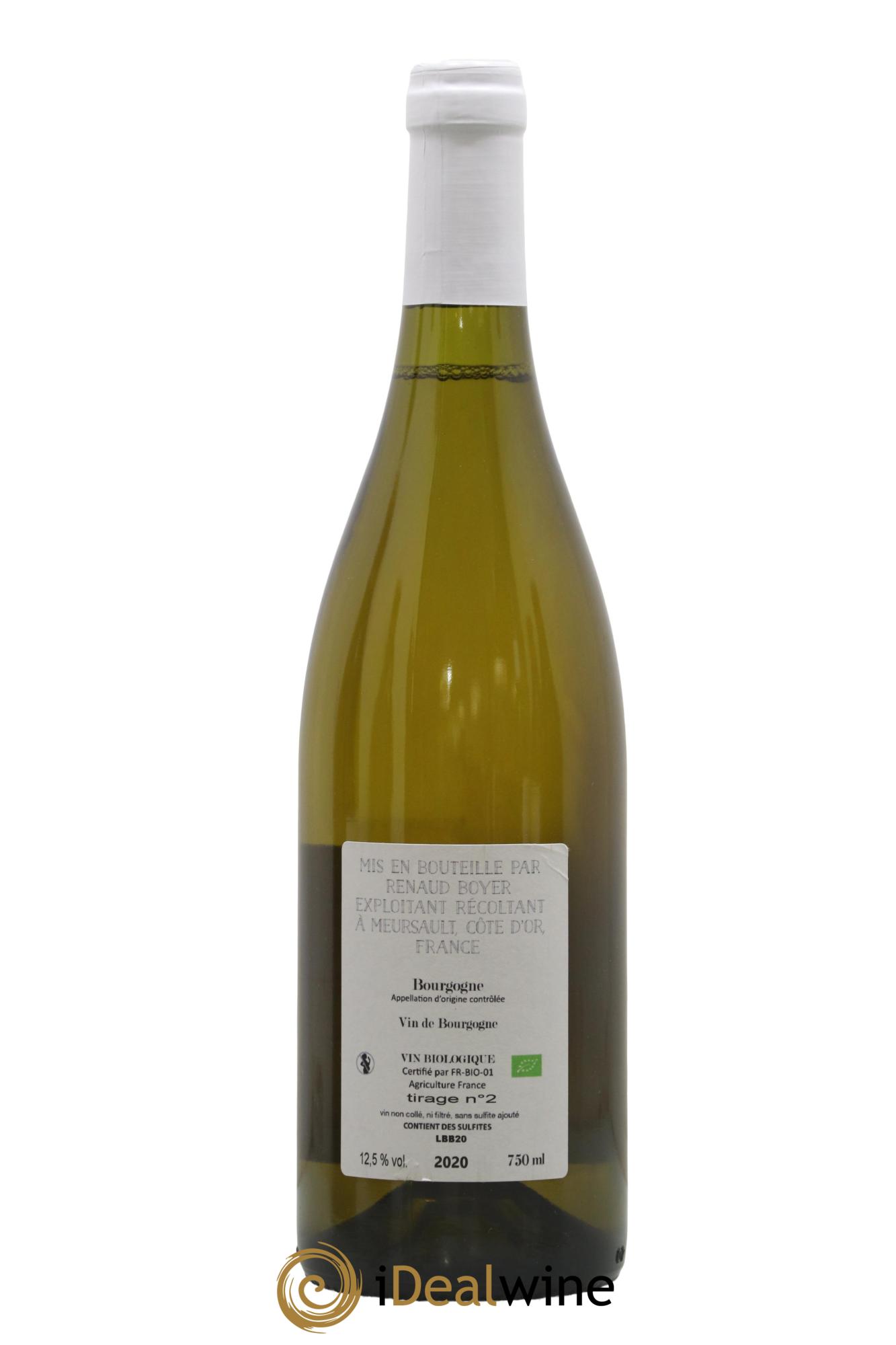 Bourgogne Les Riaux Renaud Boyer Tirage n°2 2020 - Lot of 1 bottle - 1