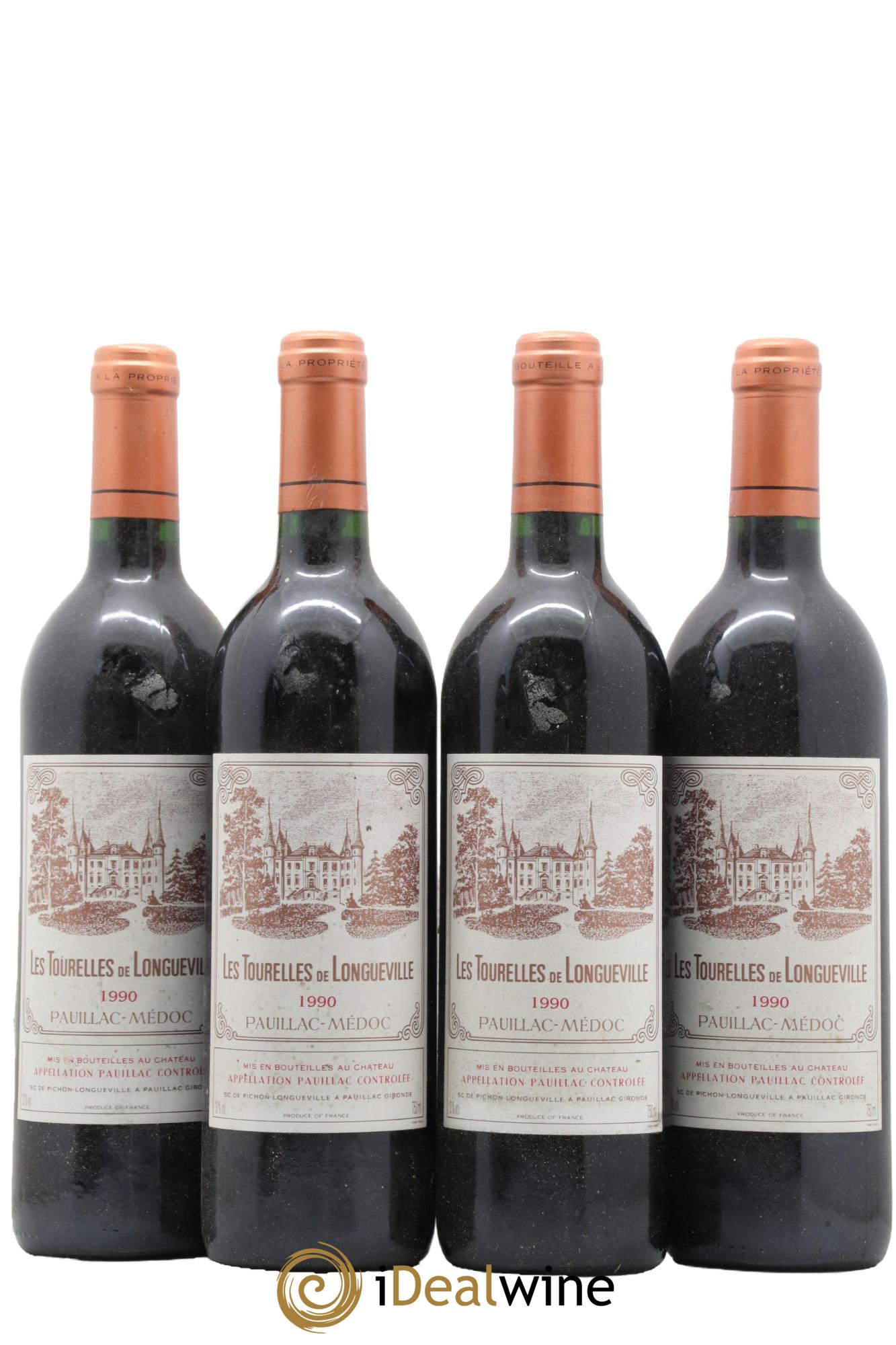 Les Tourelles de Longueville Second Vin 1990 - Lot de 4 bouteilles - 0