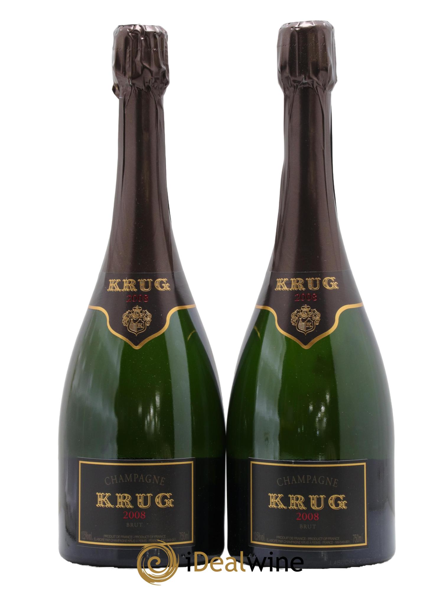 Vintage Krug 2008 - Lot of 2 bottles - 0