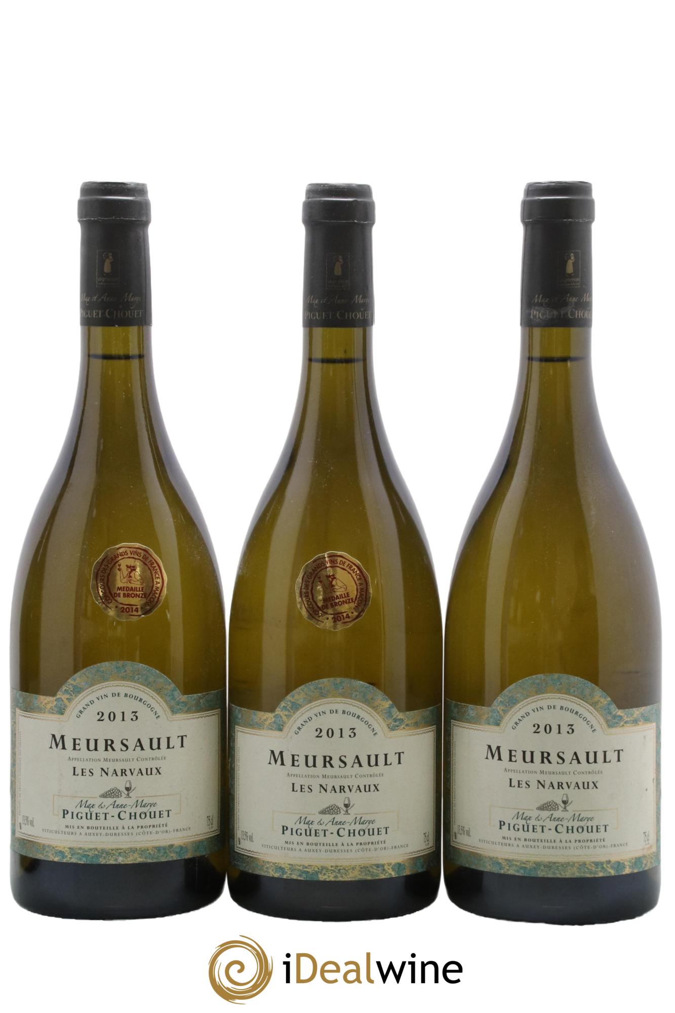 Meursault Les Narvaux Piguet-Chouet 2013 - Lot de 3 bouteilles - 0
