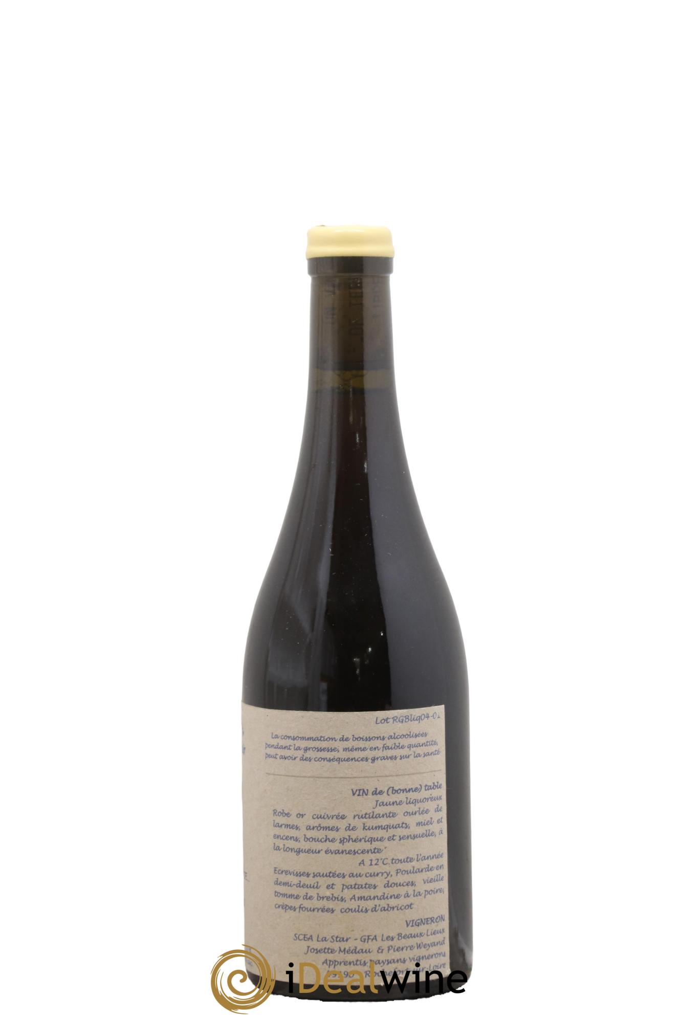 Vin de France Un vin de Terre Libre comme l'Air La Quintessence de Lumière des Guerches Josette Medau & Pierre Weyand 2004 - Lot of 1 500ml format  - 1