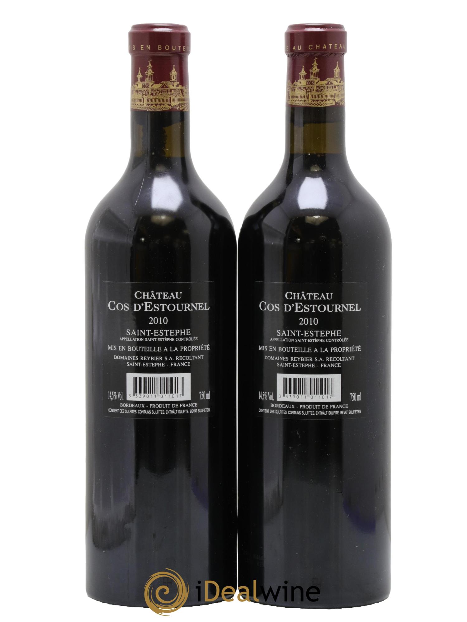 Cos d'Estournel 2ème Grand Cru Classé 2010 - Lot de 2 bouteilles - 1