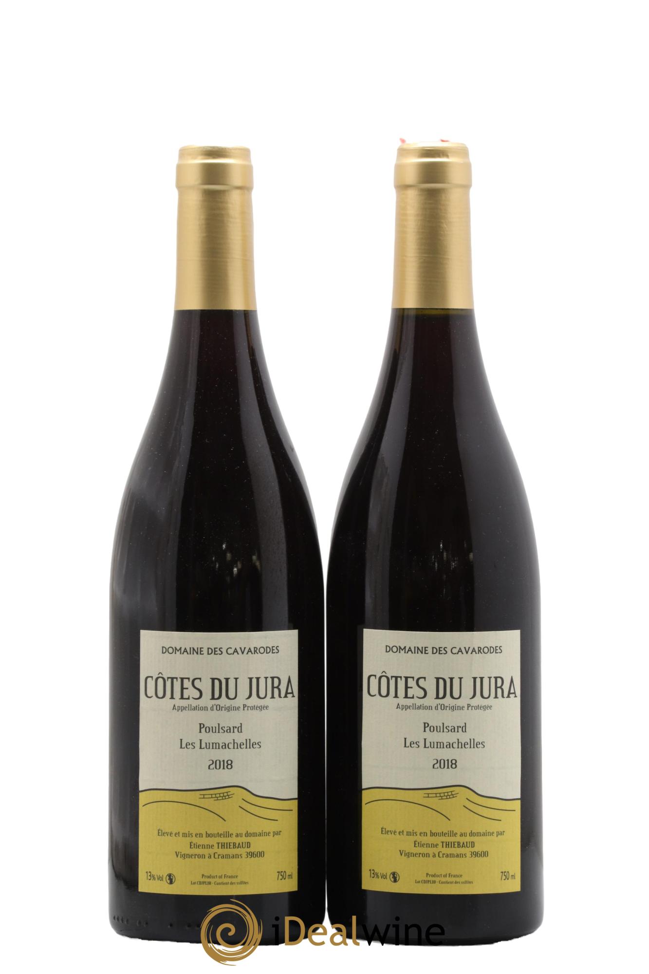 Côtes du Jura Poulsard Les Lumachelles Cavarodes (Domaine des) - Etienne Thiébaud 2018 - Posten von 2 Flaschen - 0