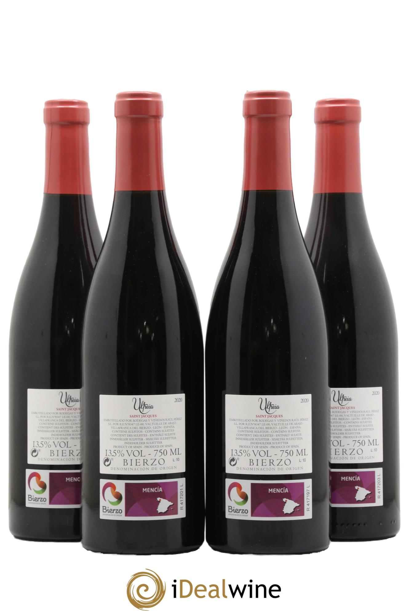 Bierzo DO Ultreia Saint Jacques R.Perez 2020 - Lot of 4 bottles - 1