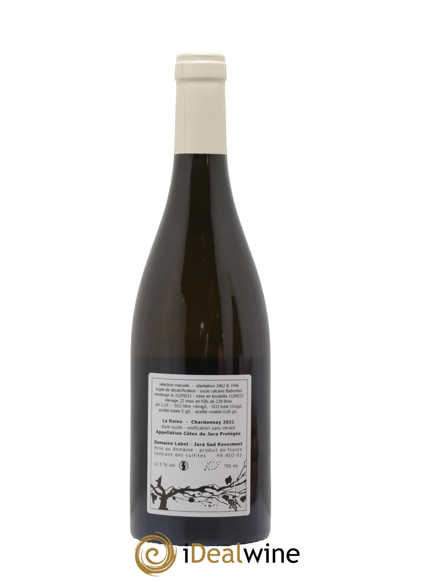 Côtes du Jura Chardonnay La Reine Romain - Julien - Charline Labet 2021 - Lot de 1 bouteille - 1