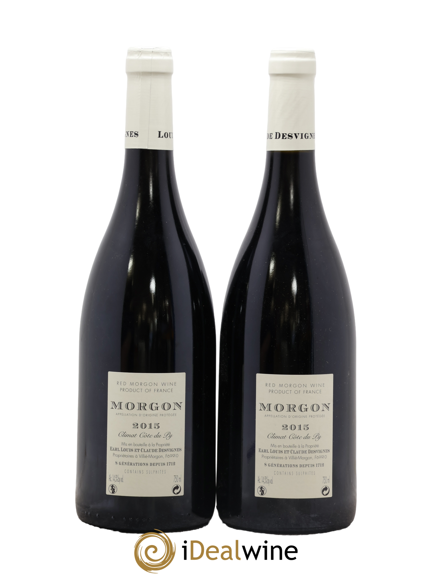 Morgon Côte de Py Javernières Louis-Claude Desvignes 2015 - Posten von 2 Flaschen - 1
