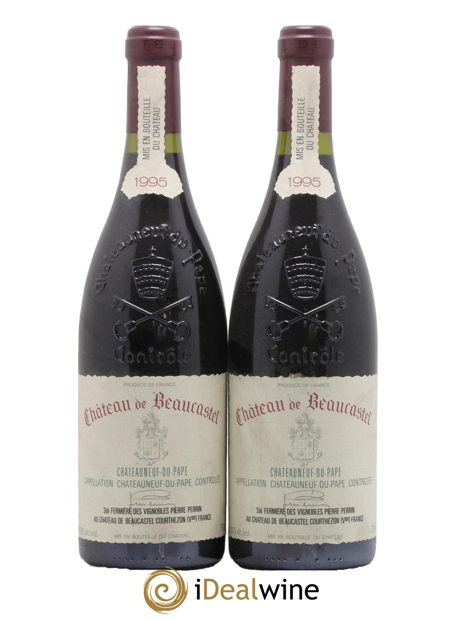 Châteauneuf-du-Pape Château de Beaucastel Famille Perrin 1995 - Lot de 2 bouteilles - 0