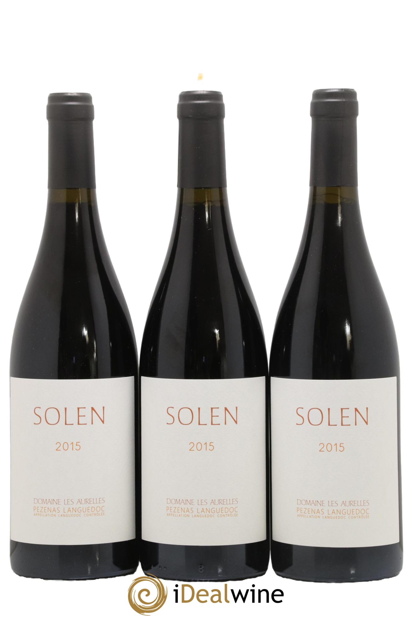 Languedoc Pézenas Solen Domaine les Aurelles 2015 - Lot de 3 bouteilles - 0