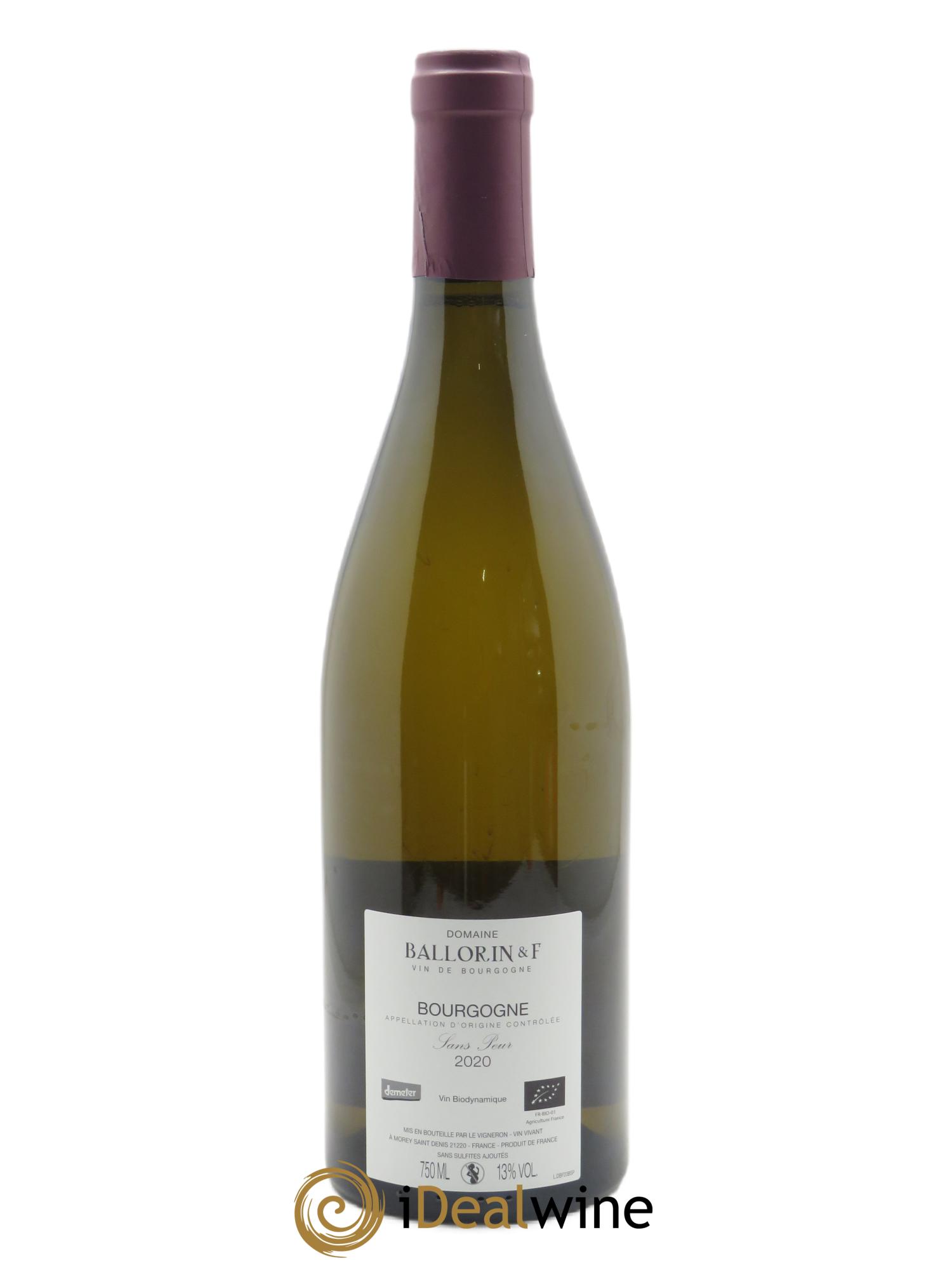 Bourgogne Sans Peur Ballorin & F(Domaine) 2020 - Lotto di 1 bottiglia - 1