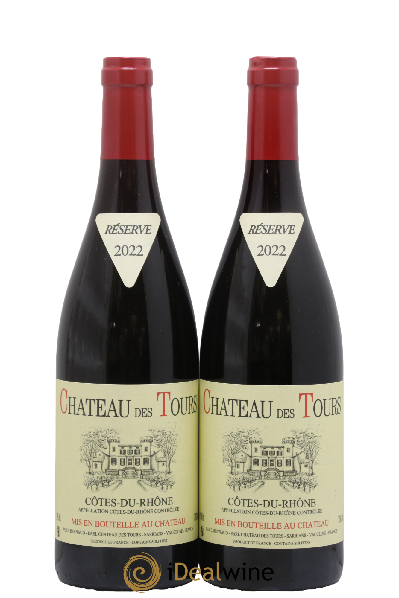 Côtes-du-Rhône Château des Tours Emmanuel Reynaud 2022 - Lot de 2 bouteilles - 0