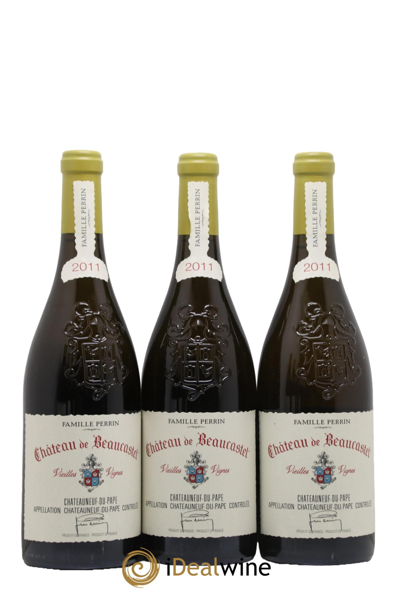 Châteauneuf-du-Pape Château de Beaucastel Vieilles vignes Roussanne Famille Perrin 2011 - Lot de 6 bouteilles - 1