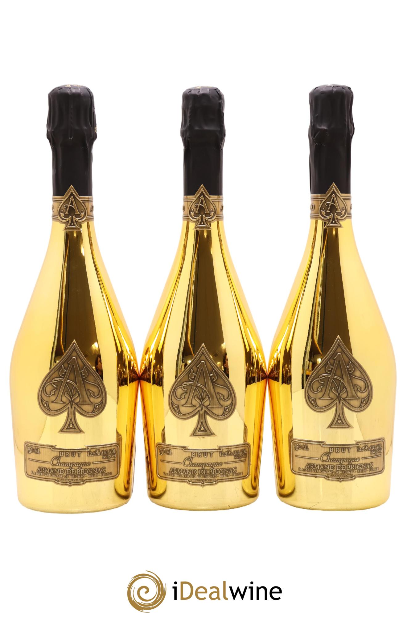 Gold Brut Armand de Brignac - Posten von 3 Flaschen - 0