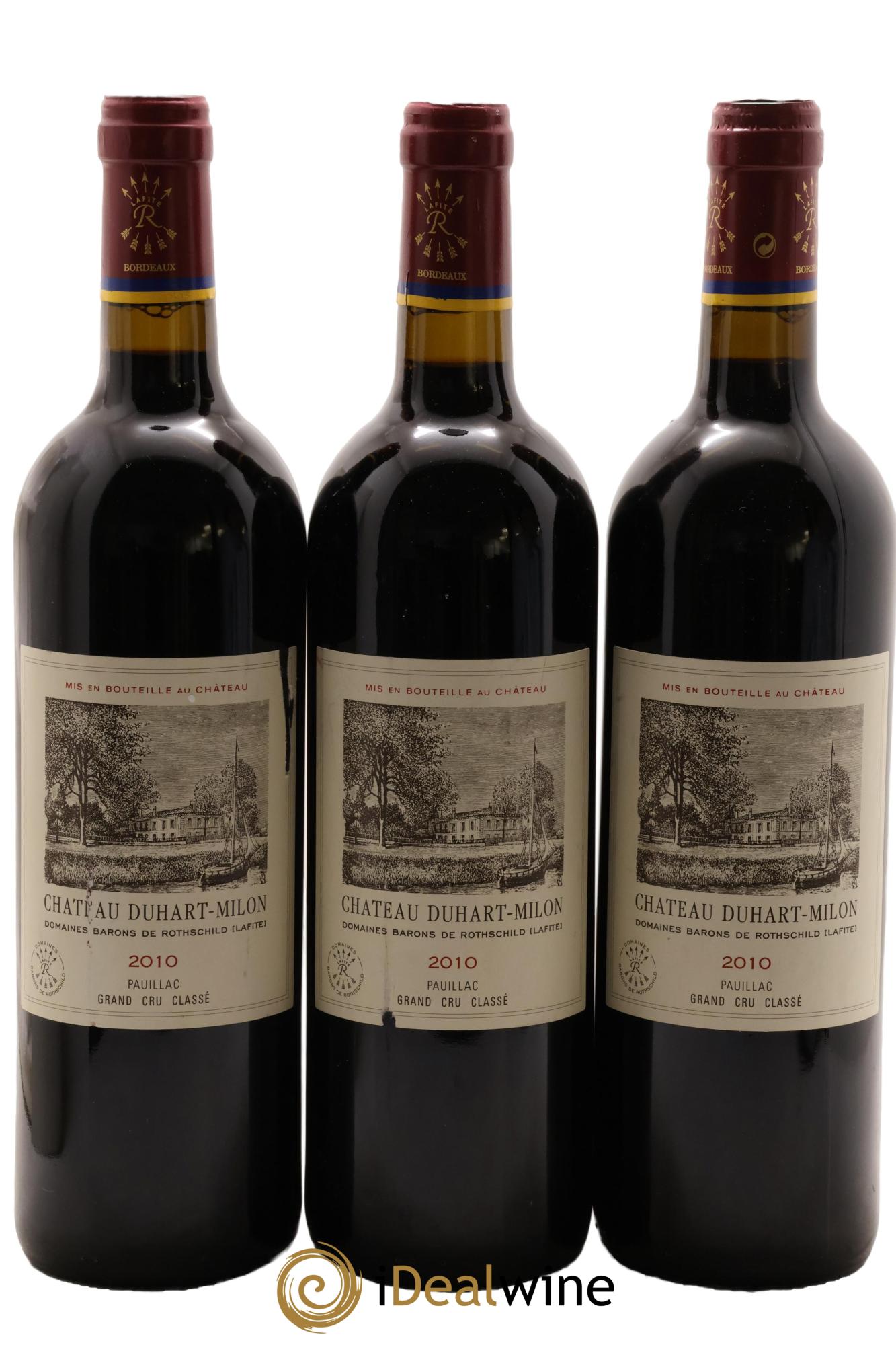 Château Duhart-Milon 4ème Grand Cru Classé 2010 - Posten von 3 Flaschen - 0
