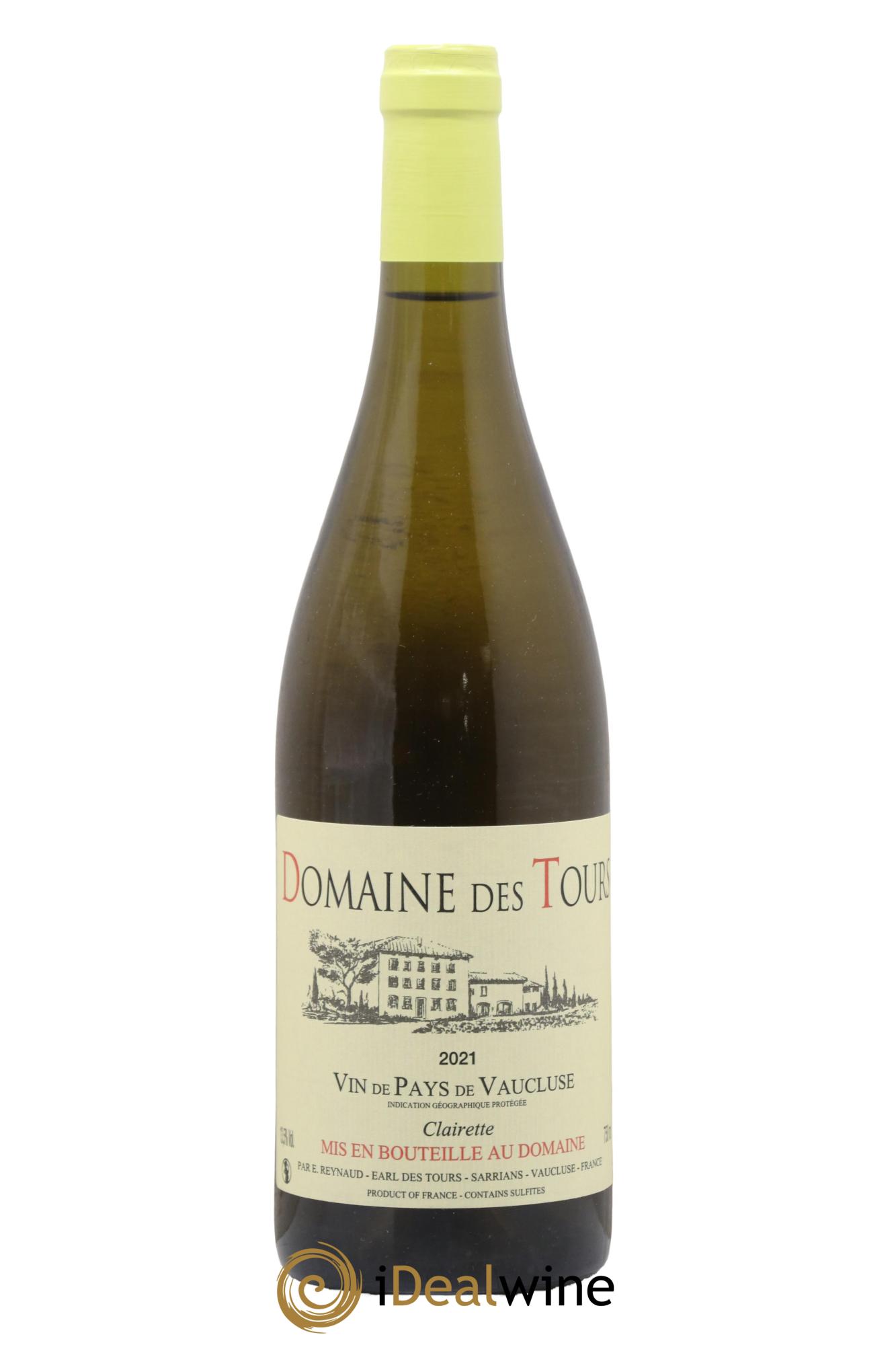 Vaucluse (Vin de Pays de Vaucluse) Domaine des Tours Clairette Emmanuel Reynaud 2021 - Lot de 1 bouteille - 0