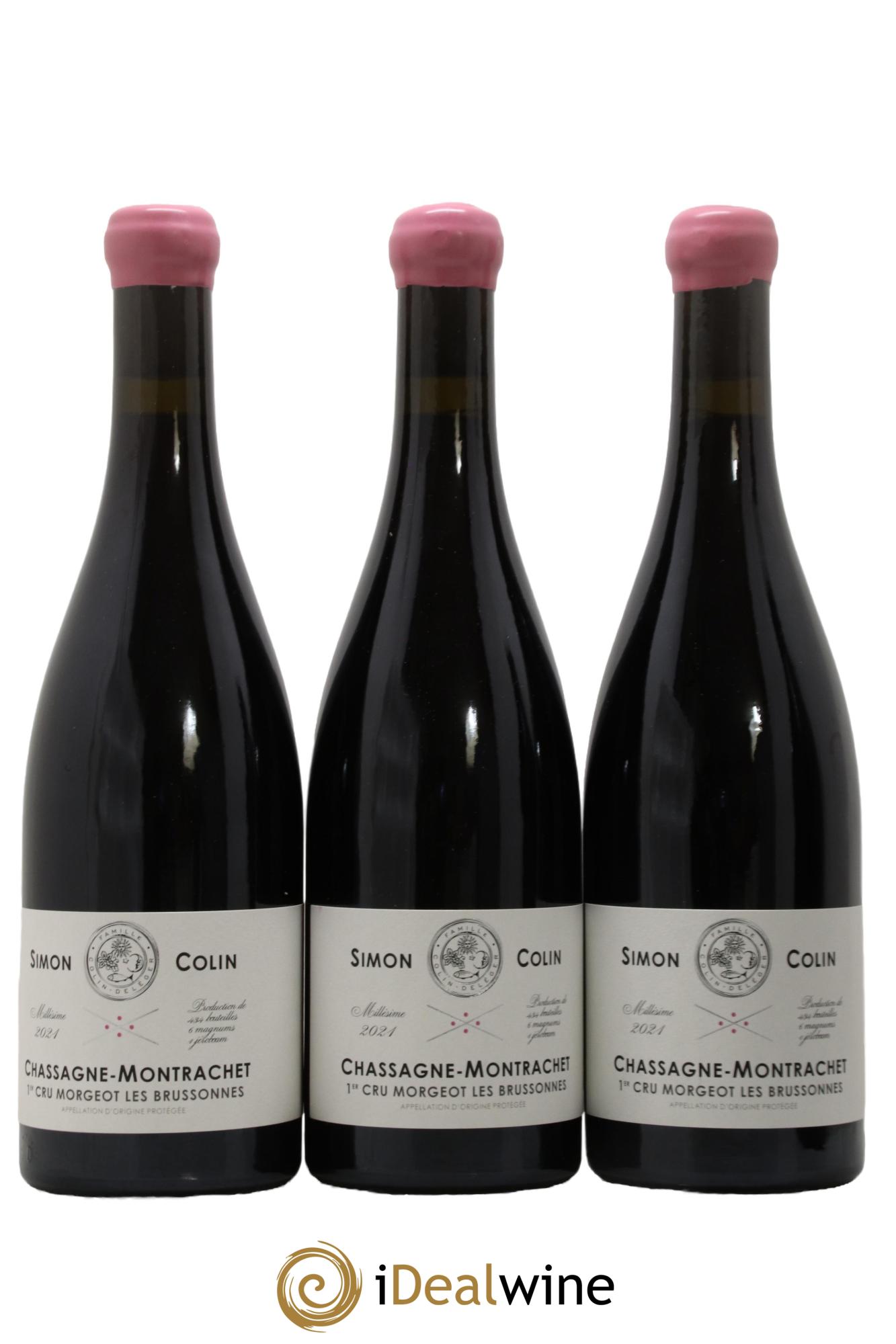 Chassagne-Montrachet 1er Cru Morgeot Les Brussonnes Simon Colin Morgeot Les Brussonnes Simon Colin 2021 - Lot de 3 bouteilles - 0