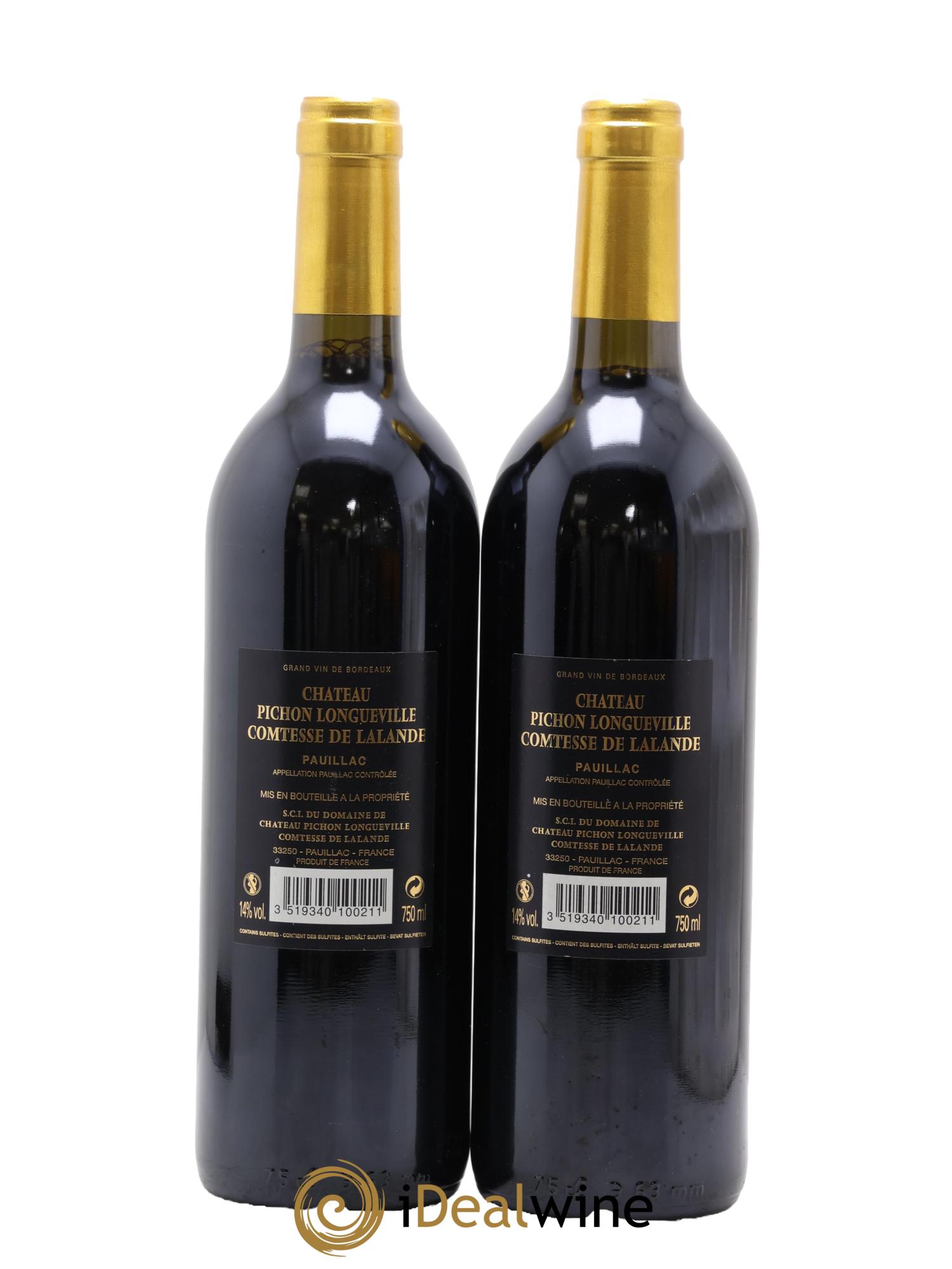Château Pichon Longueville Comtesse de Lalande 2ème Grand Cru Classé 2010 - Lot de 2 bouteilles - 1