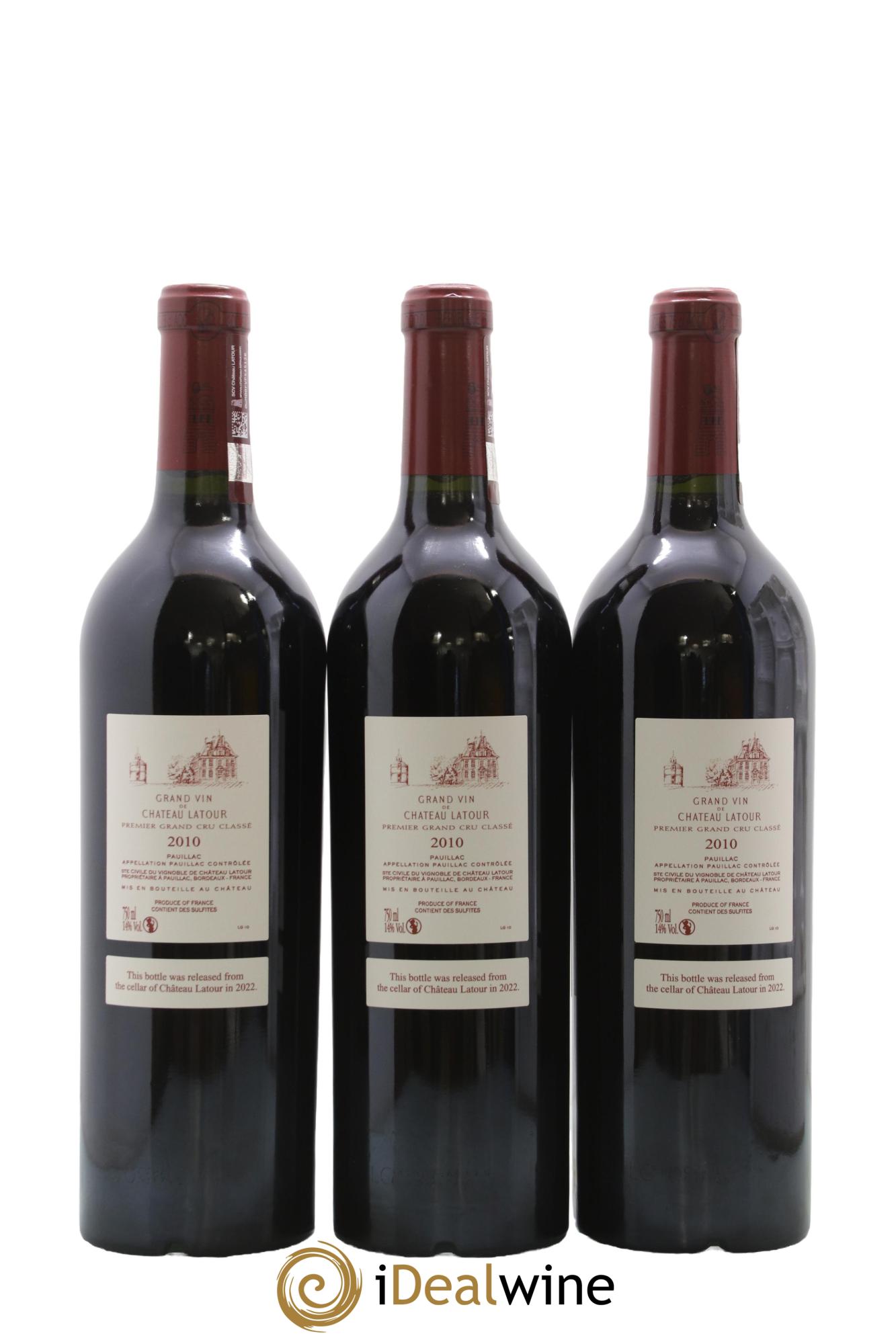 Château Latour 1er Grand Cru Classé 2010 - Lotto di 3 bottiglie - 1