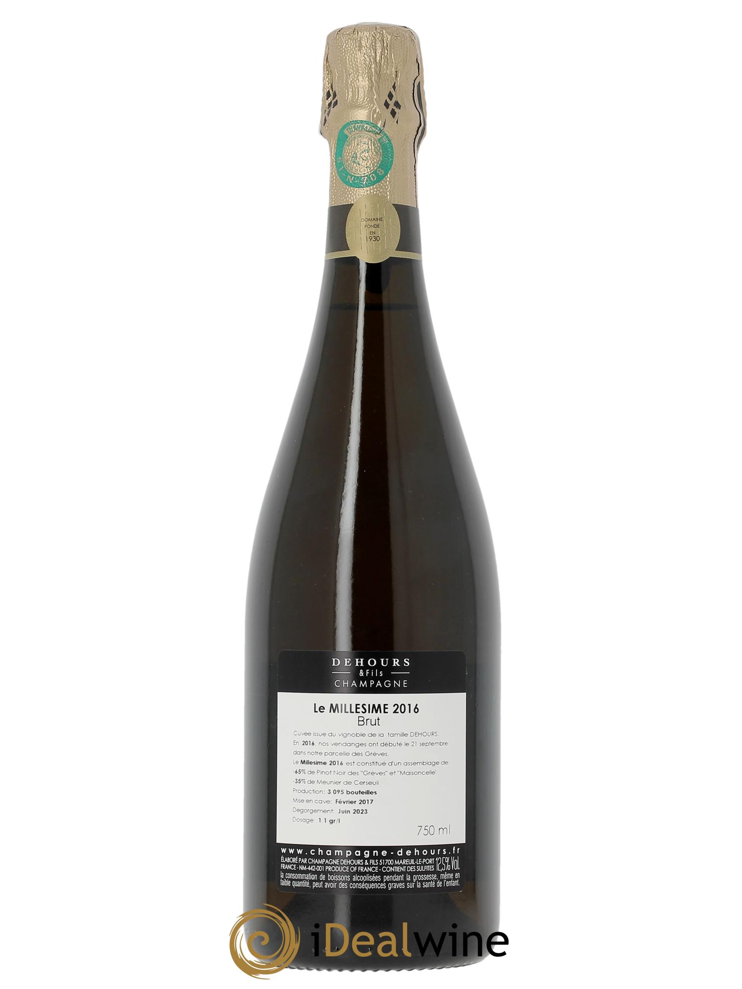 Millésimé Brut Dehours & Fils 2016 - Lot de 1 bouteille - 1