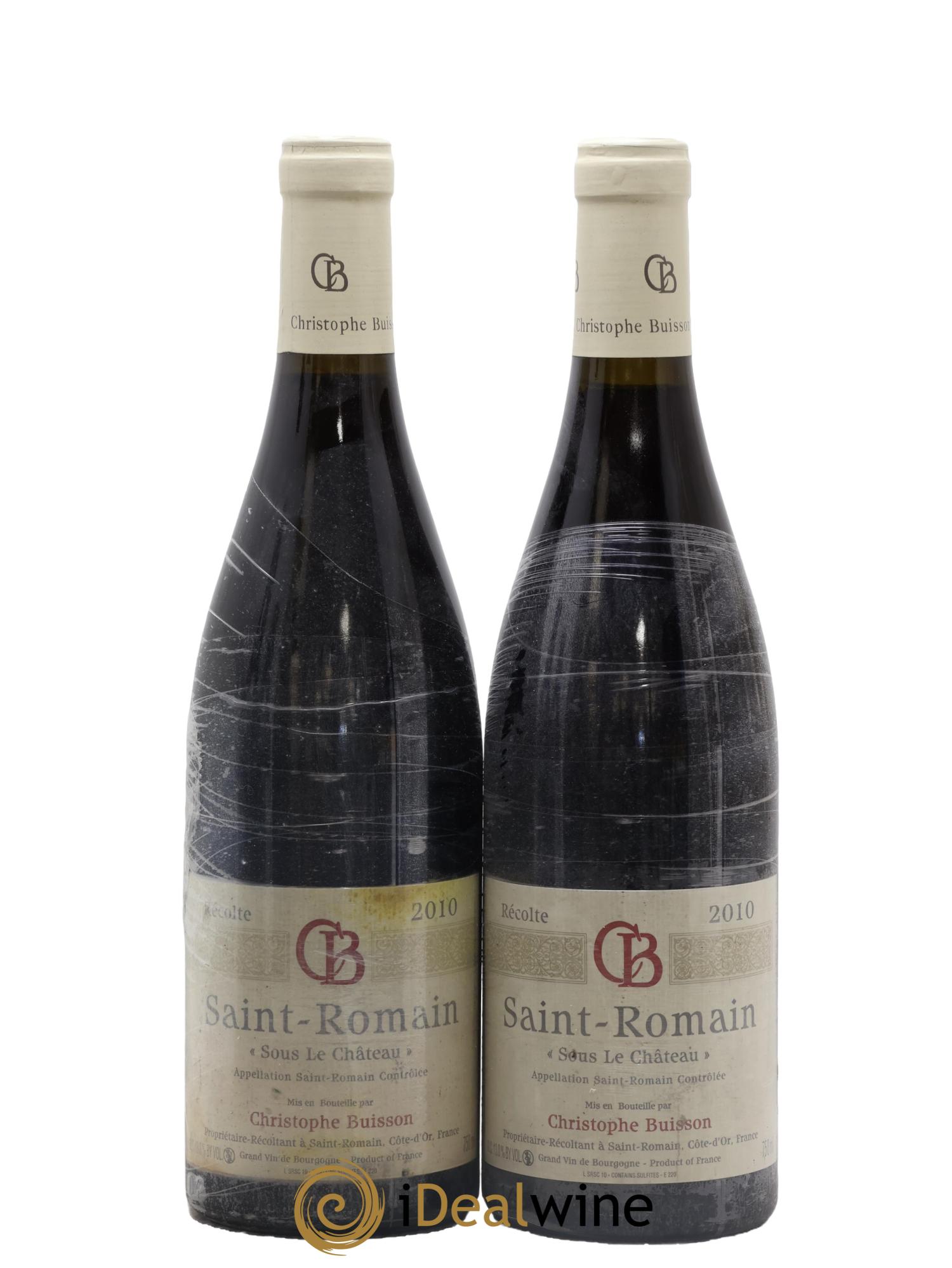 Saint-Romain Sous Le Château Christophe Buisson 2010 - Lot de 2 bouteilles - 0