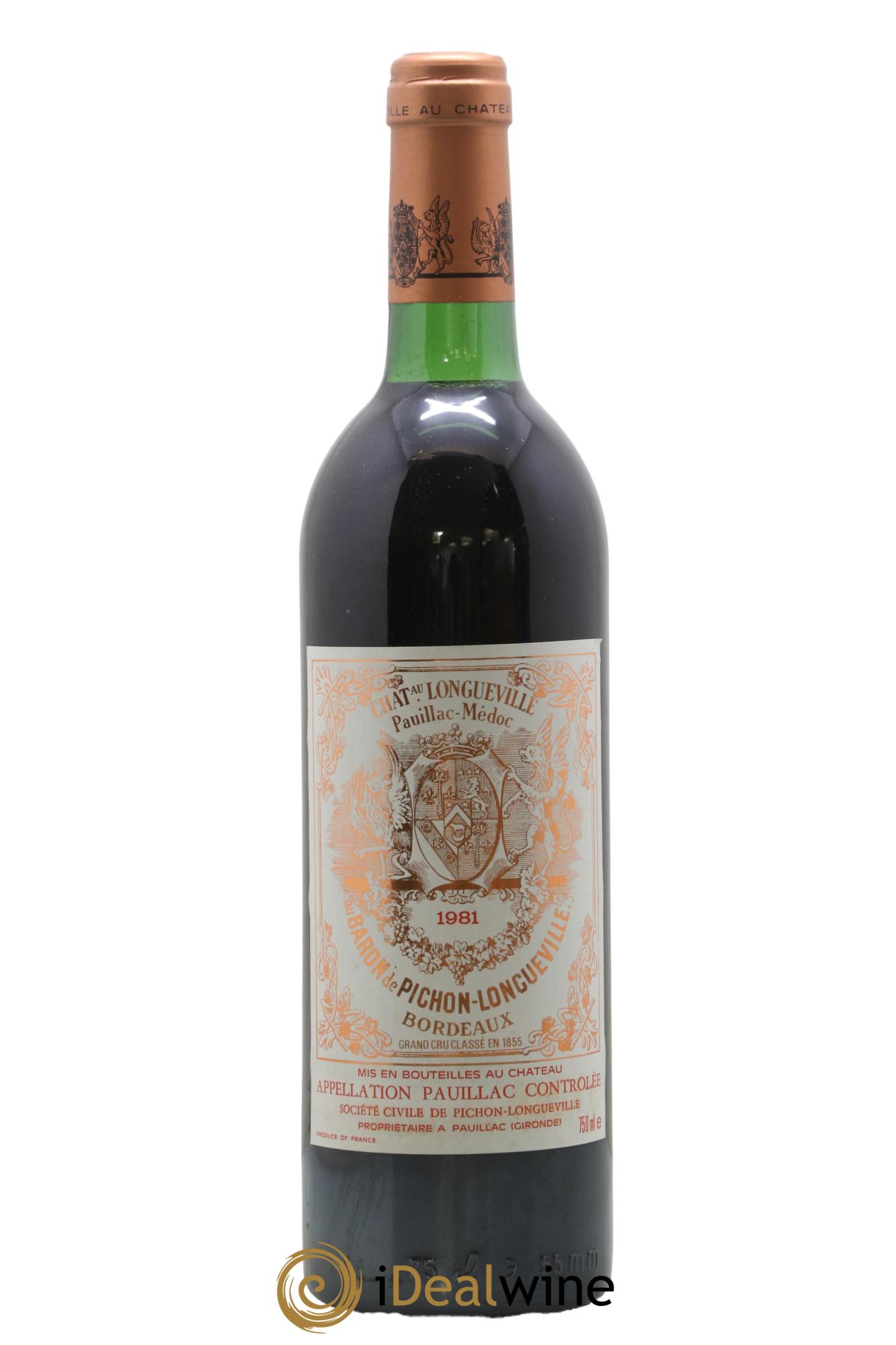Pichon Longueville Baron 2ème Grand Cru Classé 1981 - Lot of 1 bottle - 0