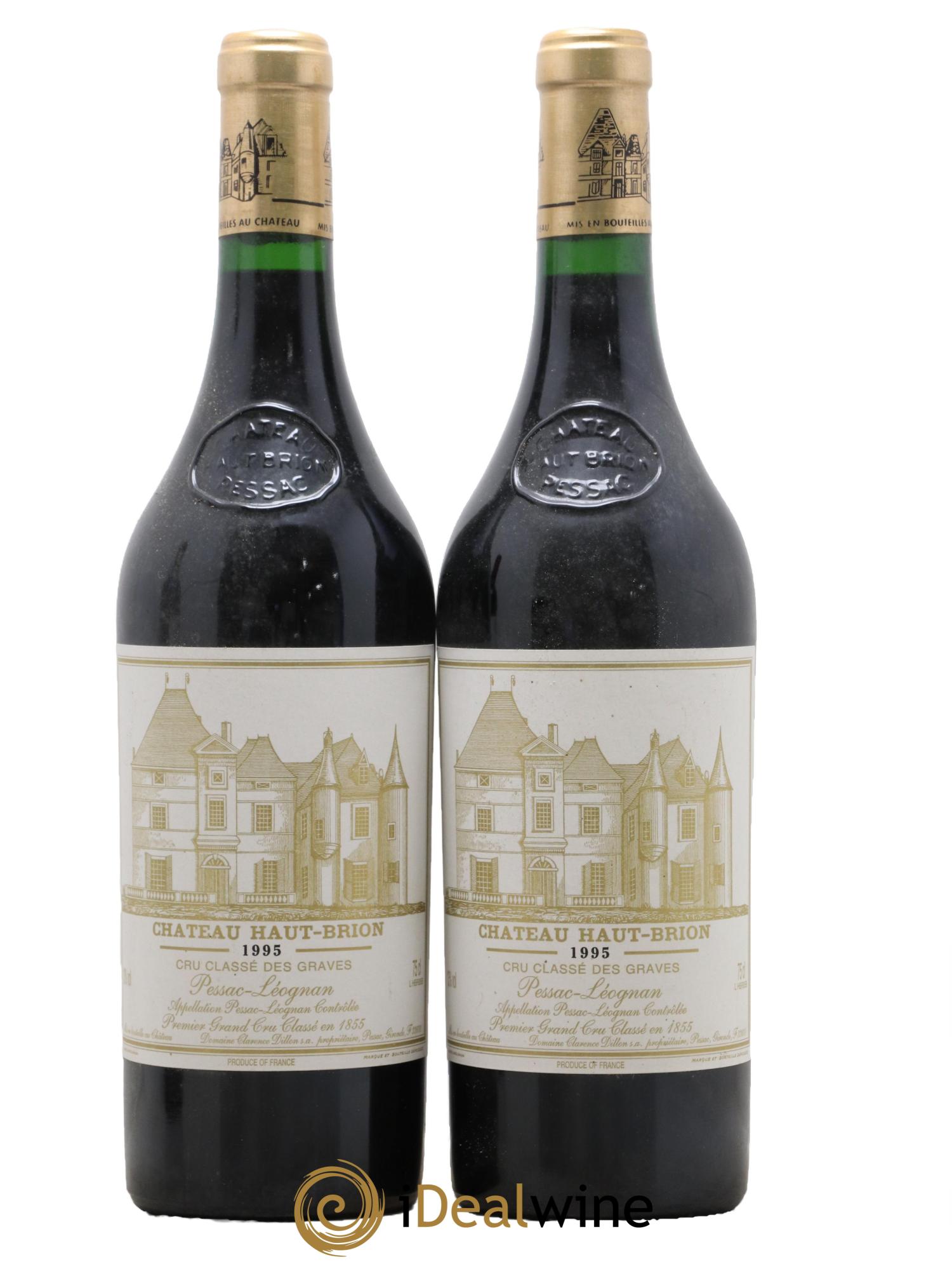 Château Haut Brion 1er Grand Cru Classé 1995 - Lotto di 2 bottiglie - 0