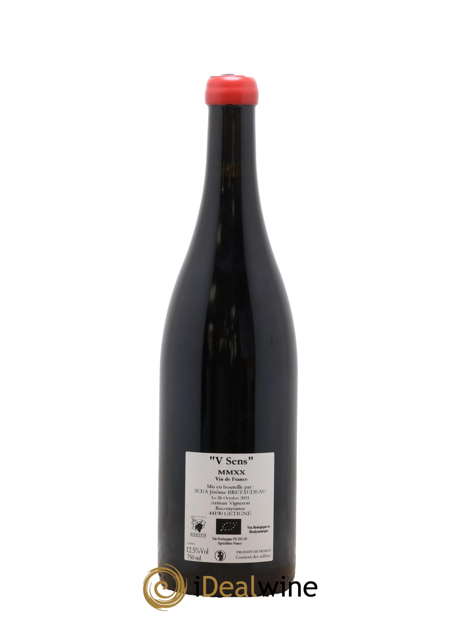 Vin de France V Sens Jérôme Bretaudeau - Domaine de Bellevue 2020 - Lot de 1 bouteille - 1
